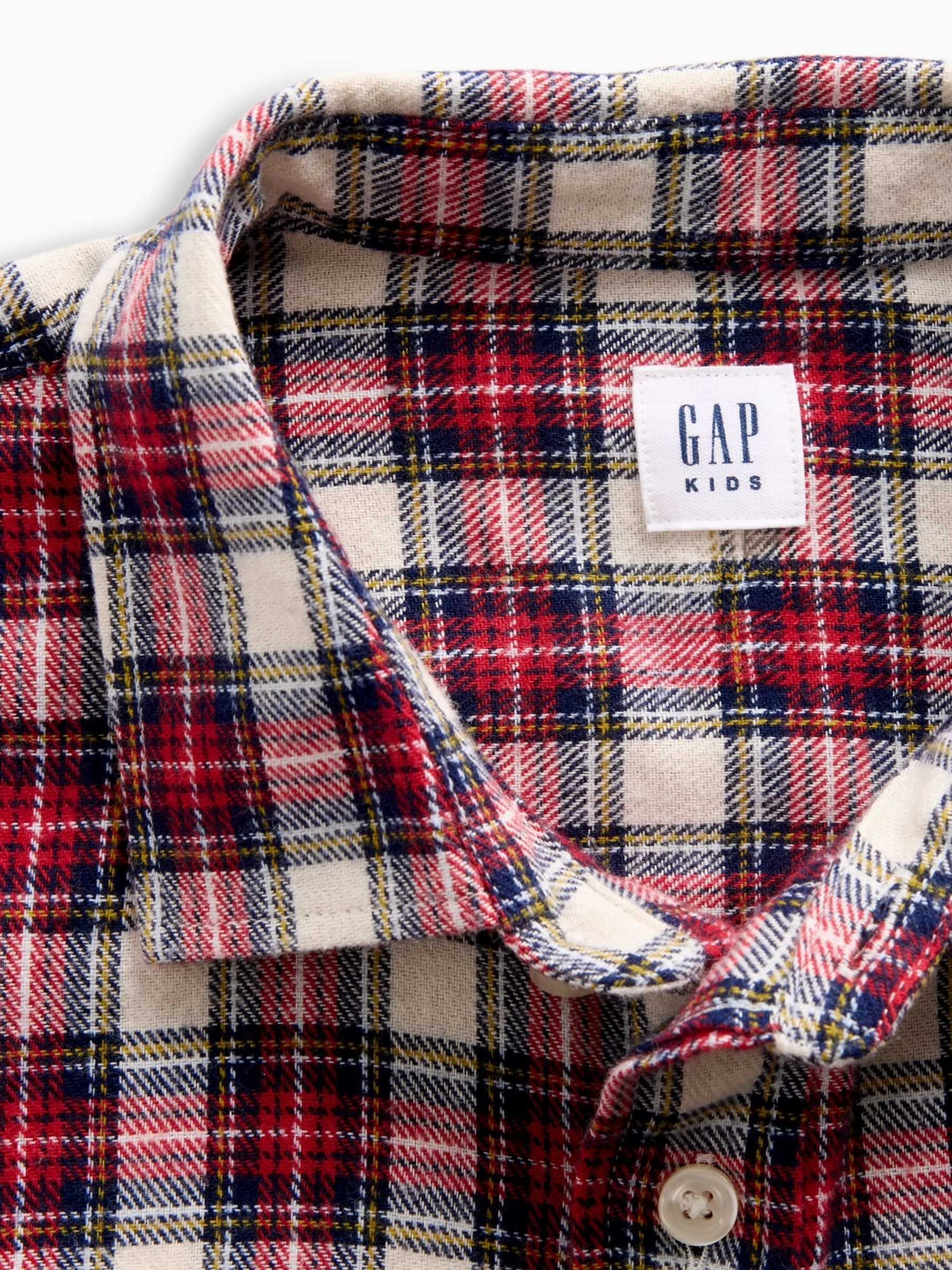 Red Check Relaxed Flannel Shirt - Image 5 of 5