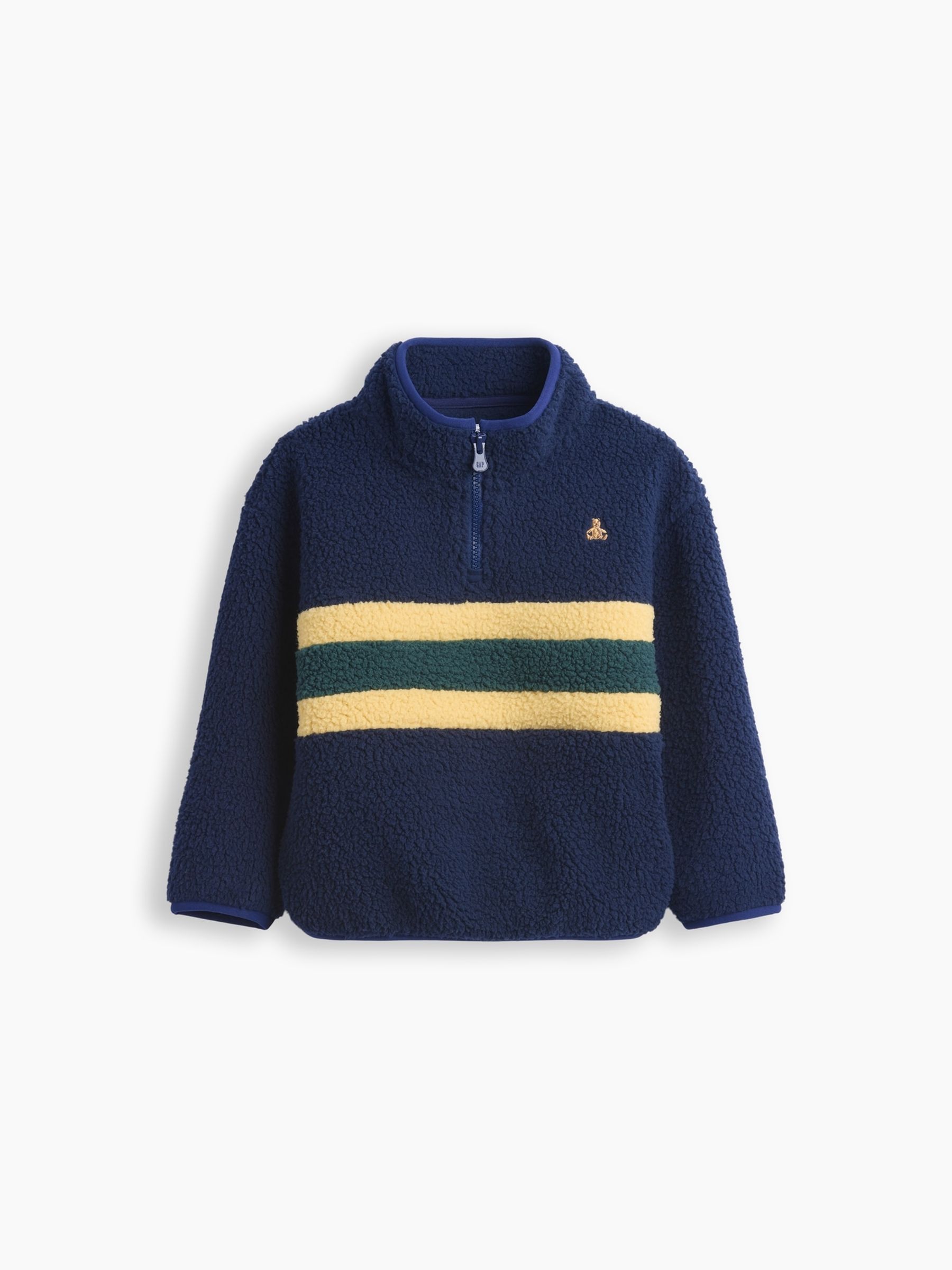 Navy Sherpa Quarter-Zip Fleece - Image 2 of 4 Navy Sherpa Quarter-Zip Fleece - Image 2 of 4