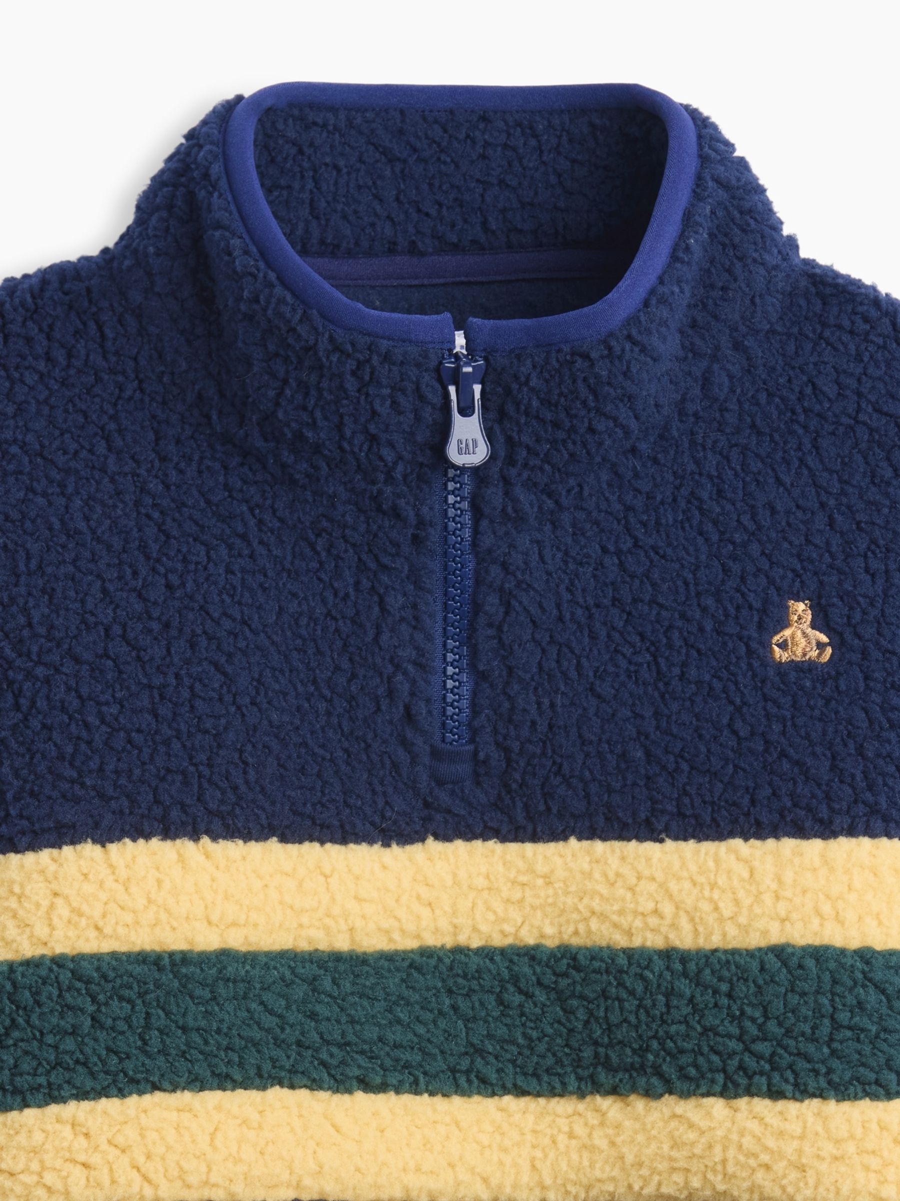 Navy Sherpa Quarter-Zip Fleece - Image 4 of 4 Navy Sherpa Quarter-Zip Fleece - Image 4 of 4