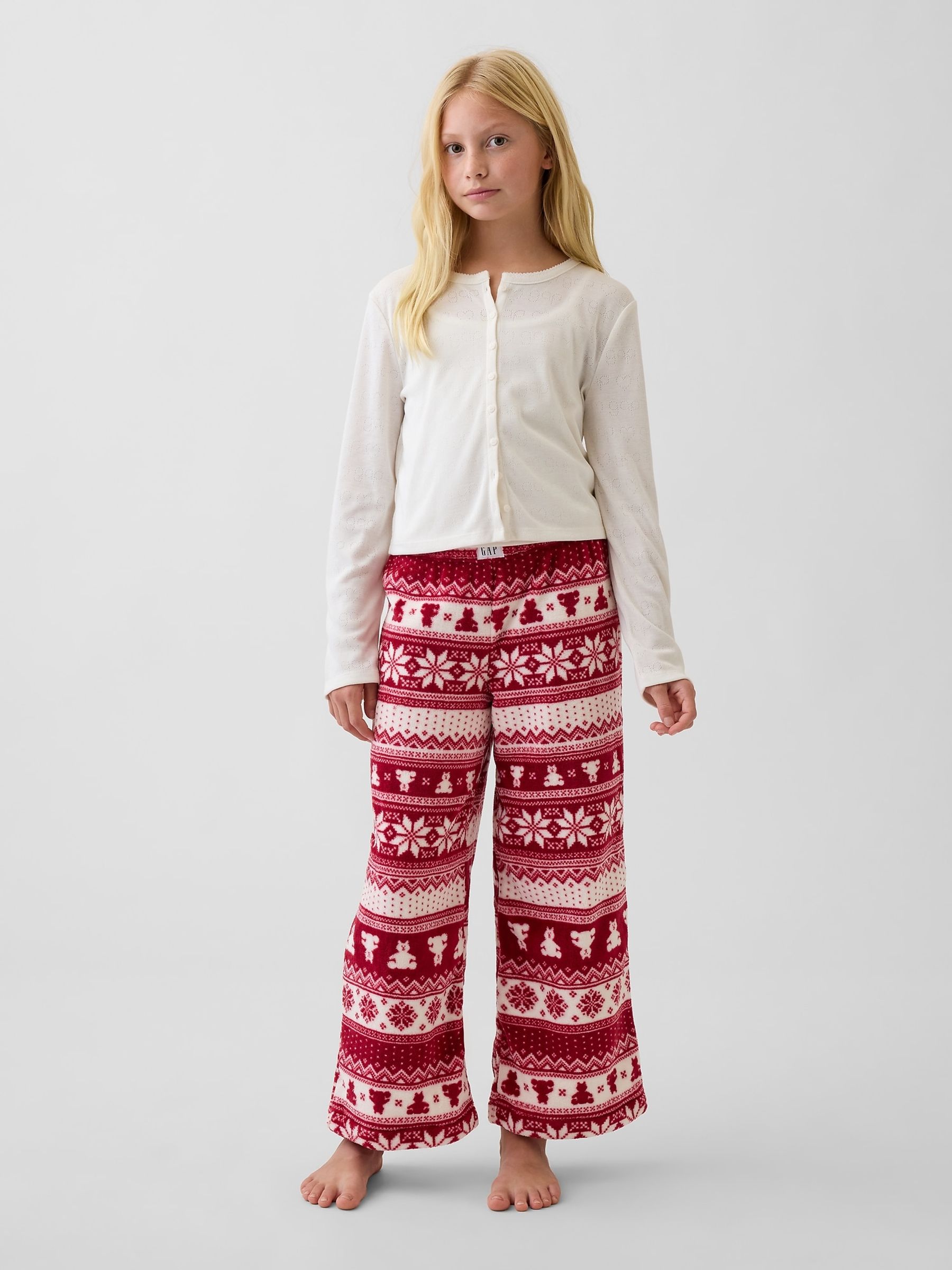 Red Fair Isle Cosy Pyjama Bottoms - Image 1 of 5