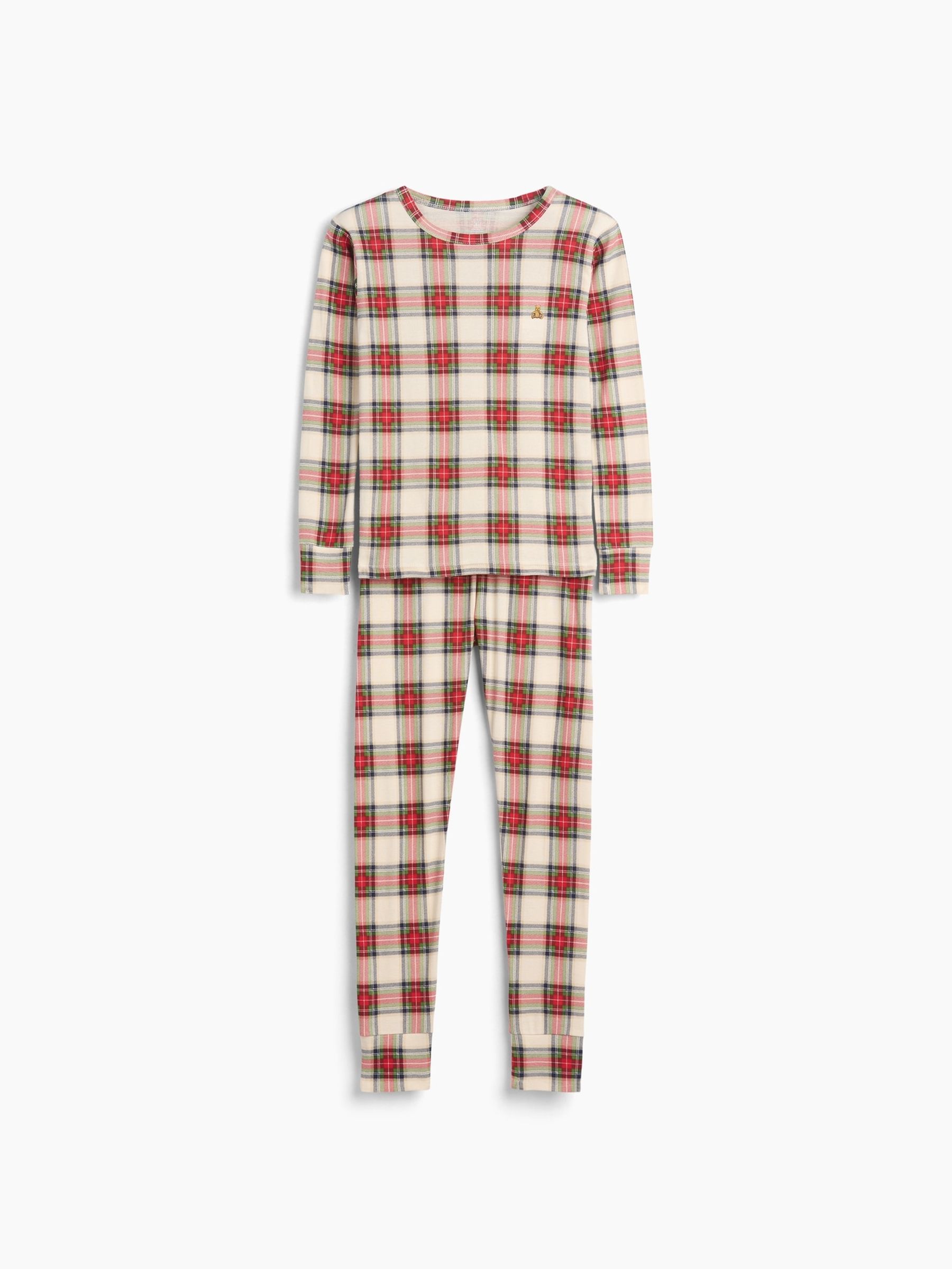 Red & Cream Check Brushed Cotton Check Pyjamas Set - Image 4 of 5
