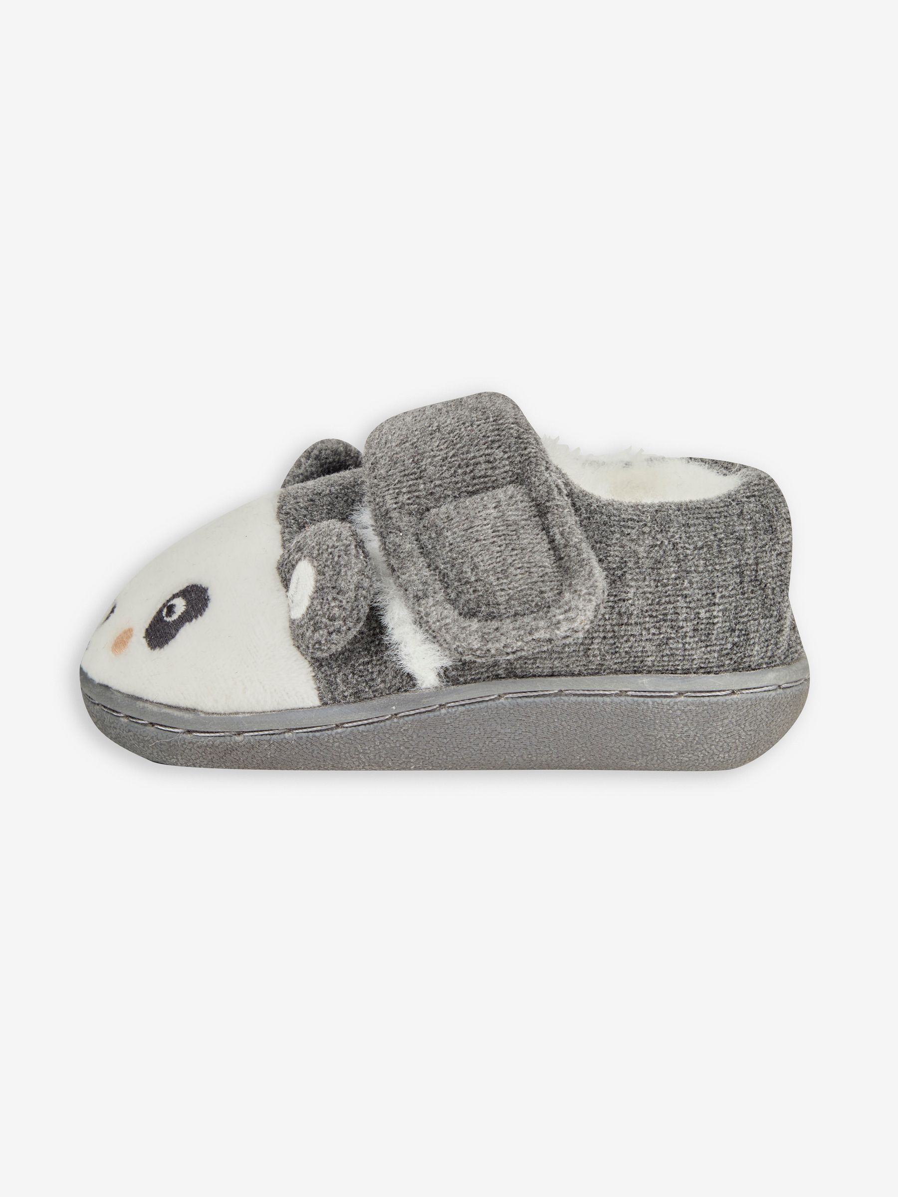 Grey Girls' Panda Easy On Slippers - Image 2 of 4