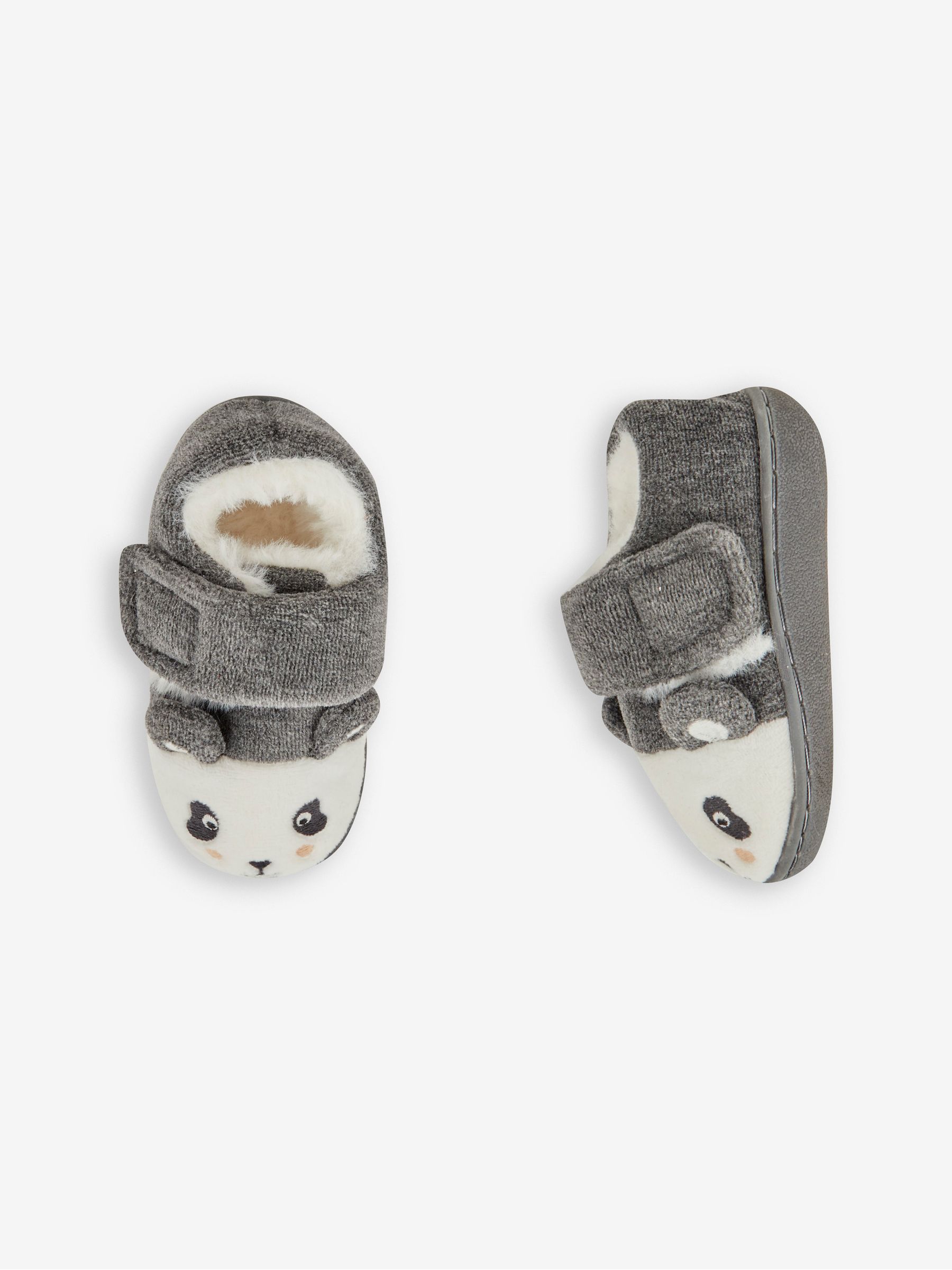 Grey Girls' Panda Easy On Slippers - Image 4 of 4