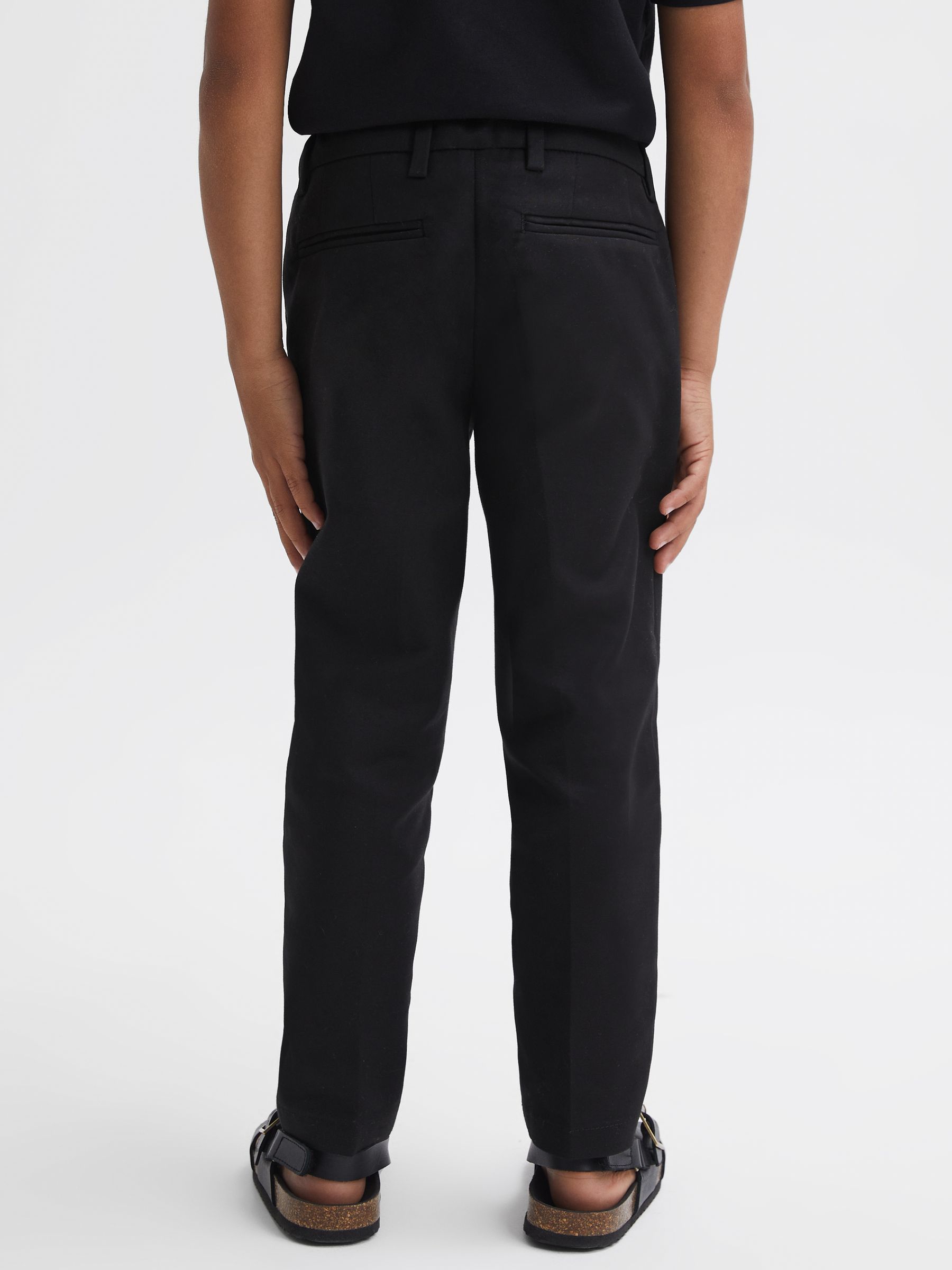 Junior Slim Fit Tapered Chinos in Black - Image 5 of 6