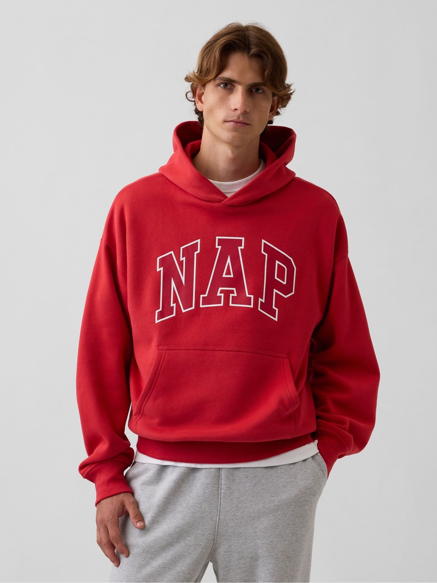 Red Vintage Soft NAP Logo Hoodie - Image 1 of 5