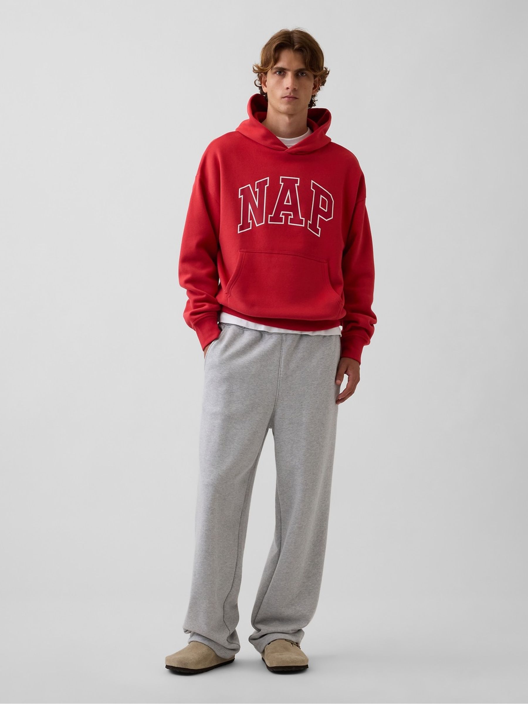 Red Vintage Soft NAP Logo Hoodie - Image 3 of 5