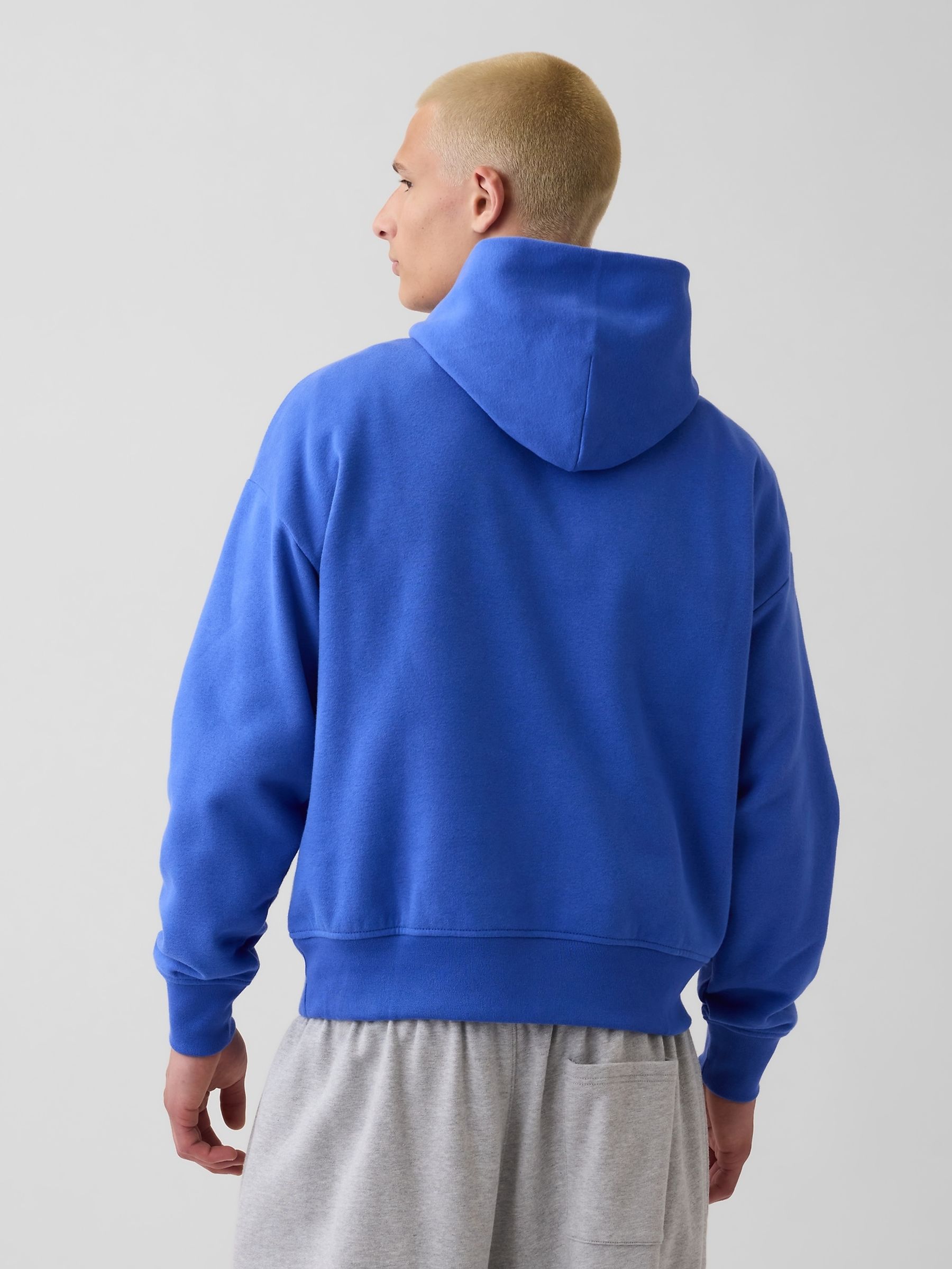 Bright Blue Vintage Soft NAP Logo Hoodie - Image 2 of 5 Bright Blue Vintage Soft NAP Logo Hoodie - Image 2 of 5