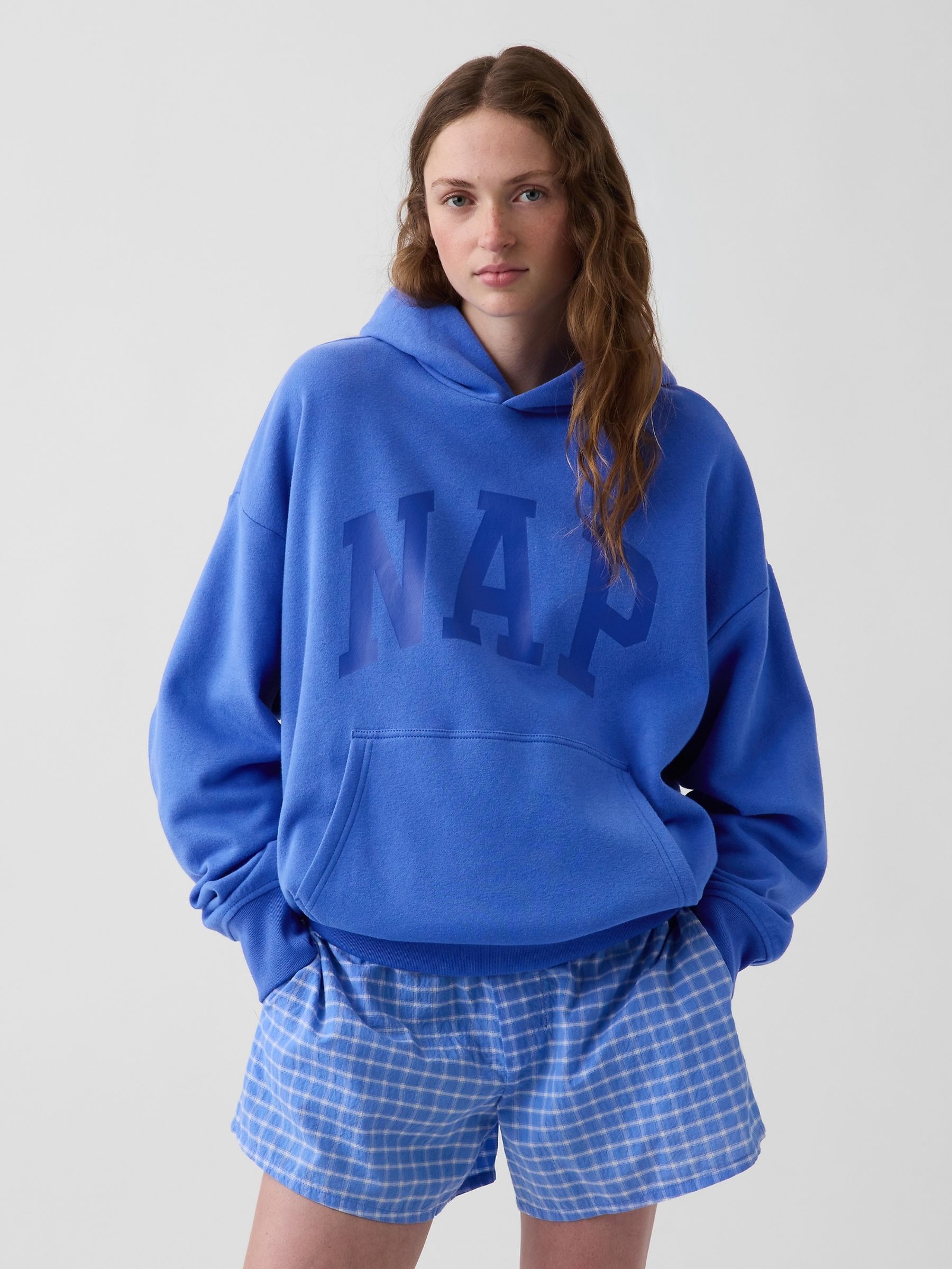 Bright Blue Vintage Soft NAP Logo Hoodie - Image 5 of 5
