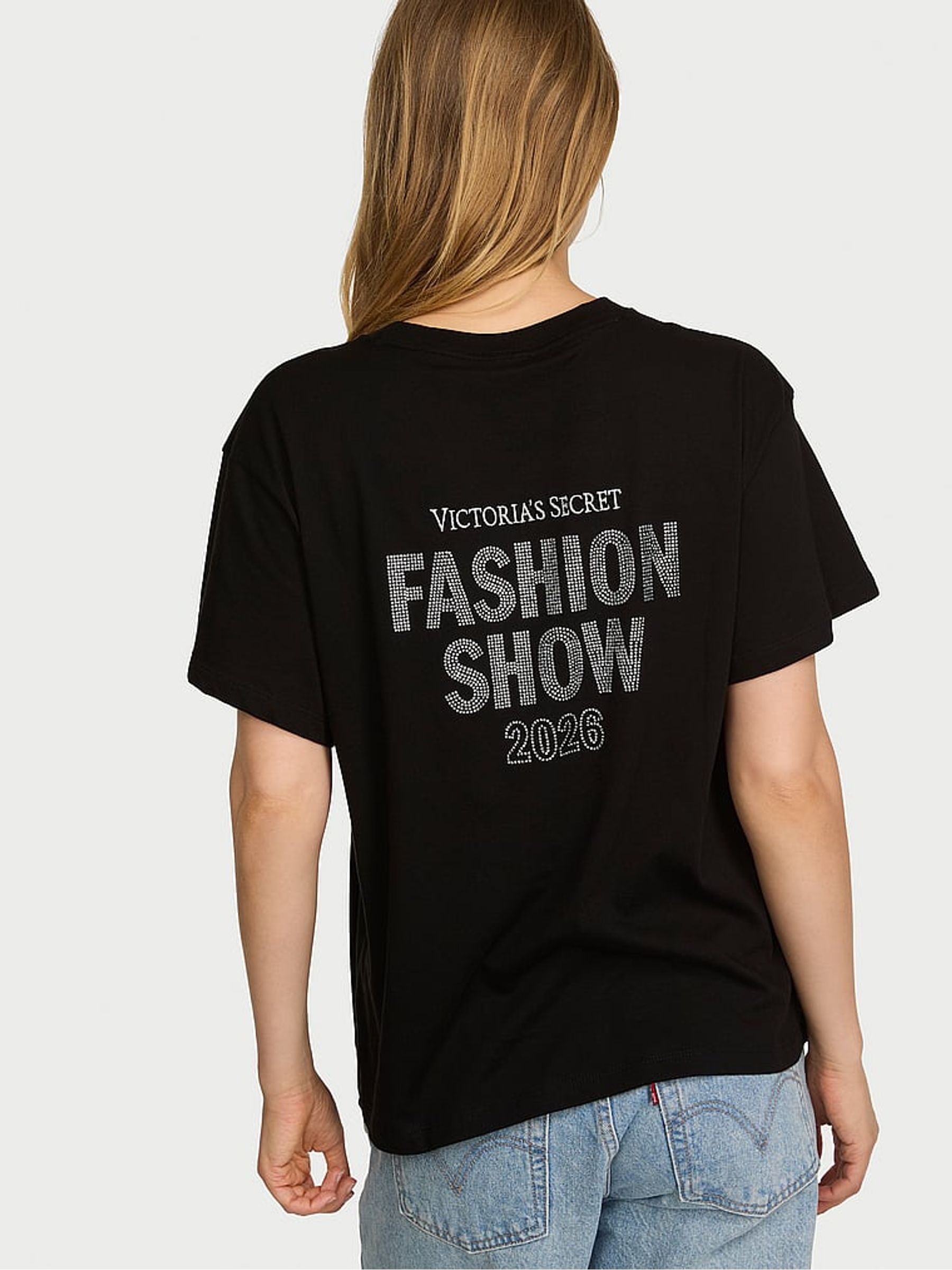Black Graphic Fashion Show Oversized T-Shirt - Image 3 of 3