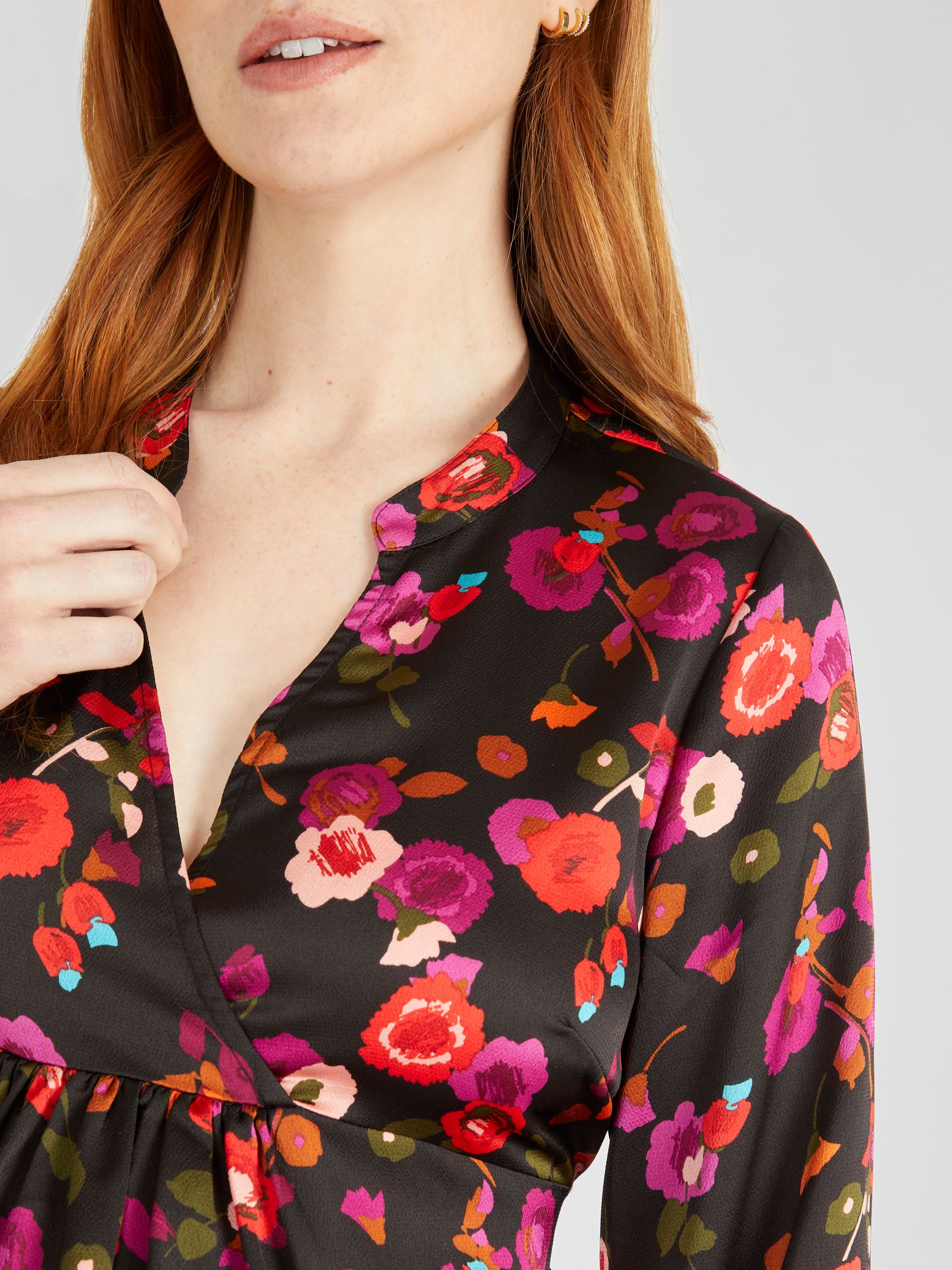 Black Floral Maternity Blouse - Image 4 of 4