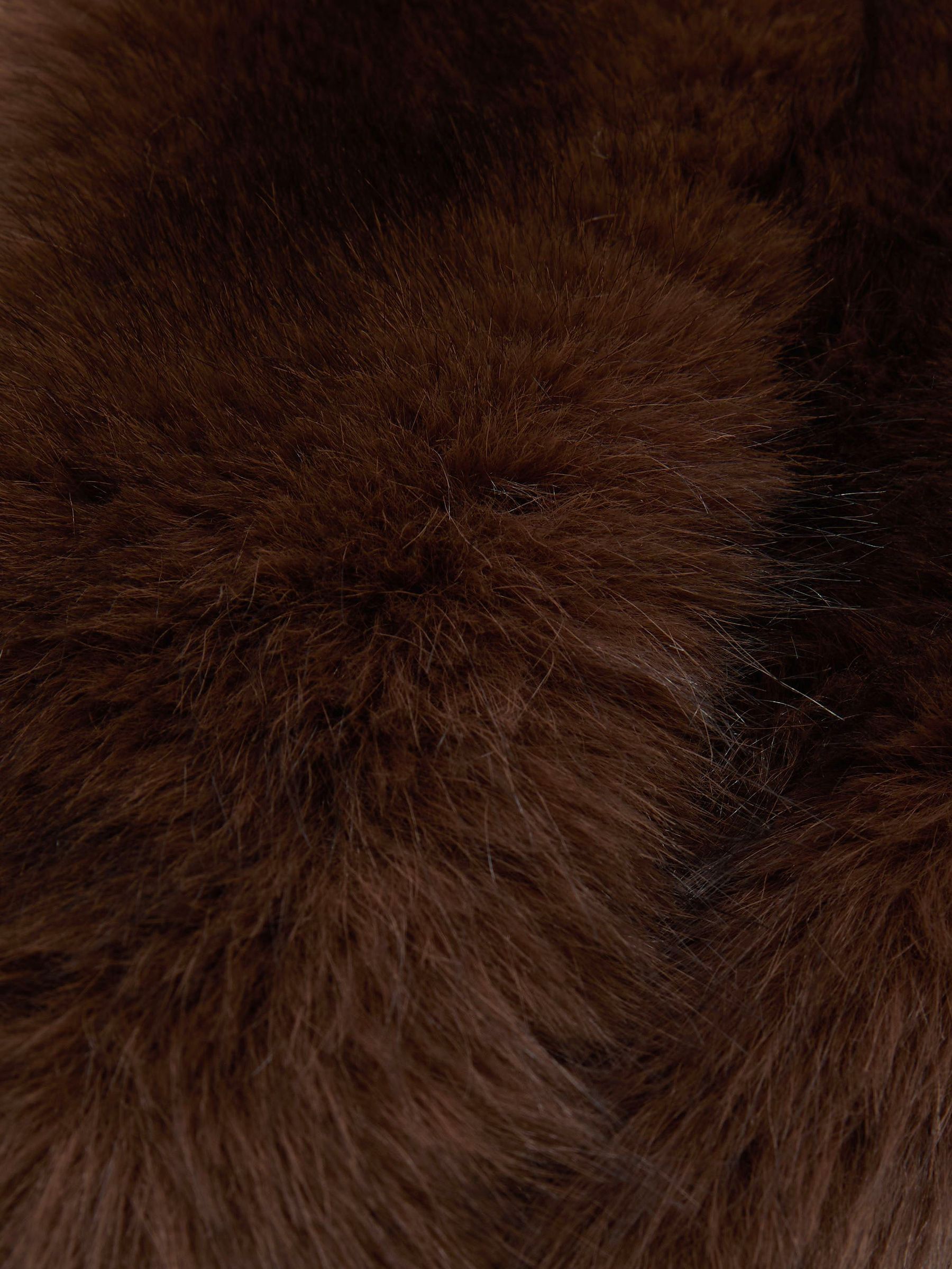 Faux-Fur Collar in Chocolate - Image 5 of 5
