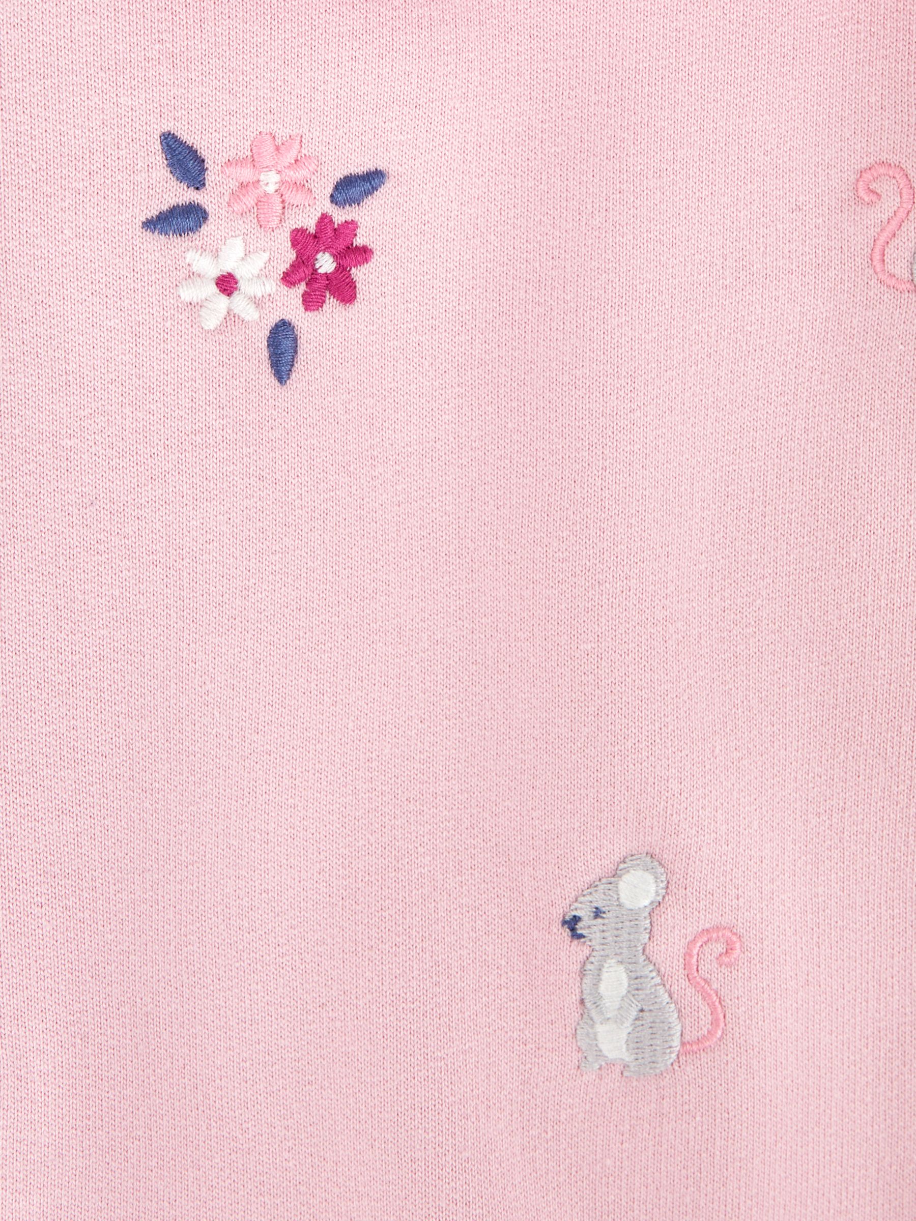 Pink Mouse Embroidered Jersey Sweatshirt With Collar - Image 3 of 3