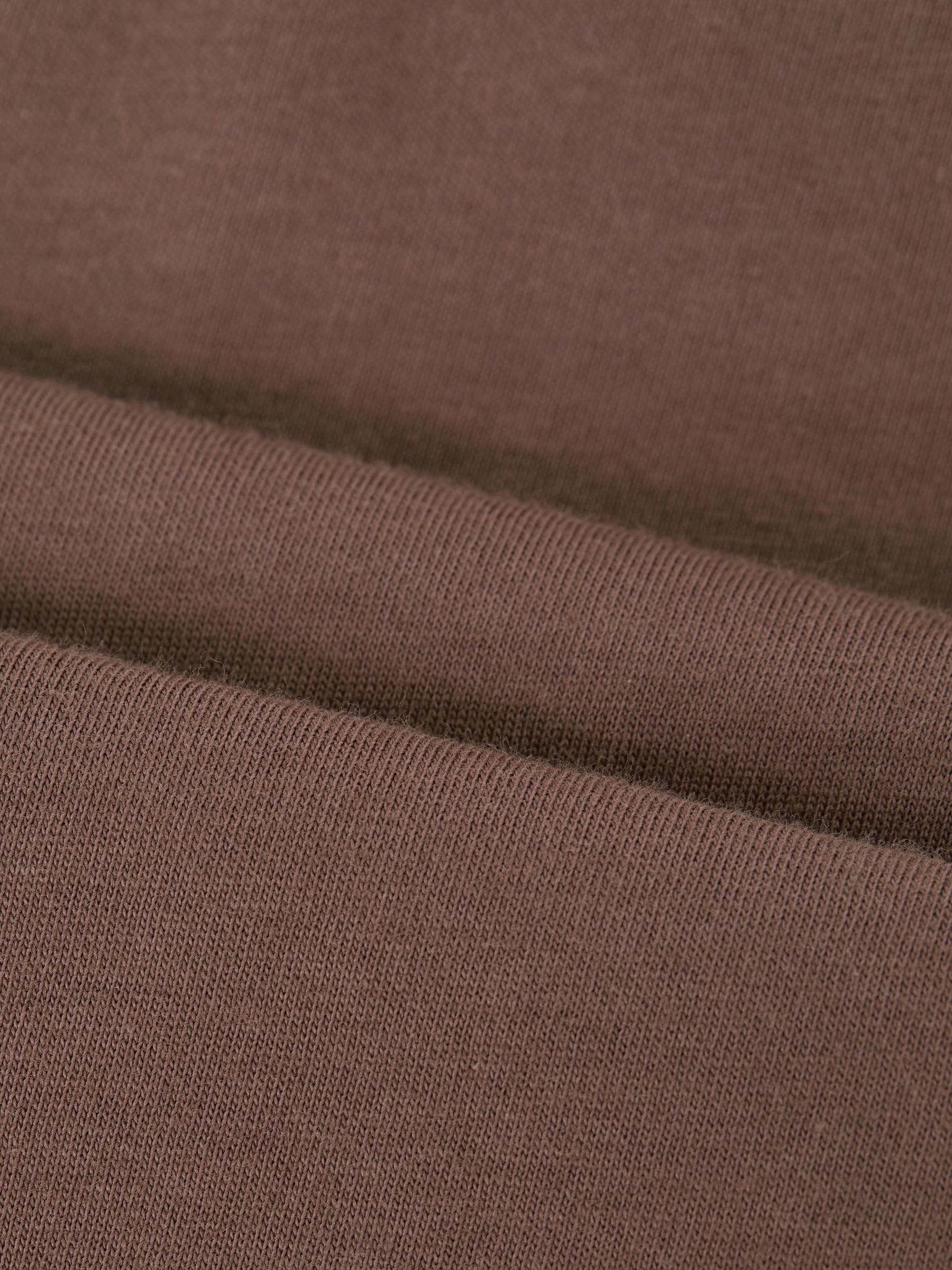 3-9 yrs Cotton Crew Neck T-Shirt in Tobacco - Image 7 of 7