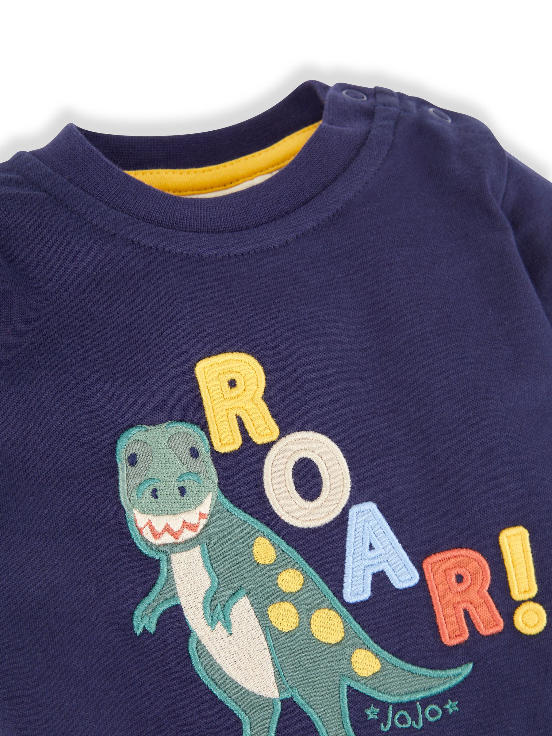 Navy 2-Pack Appliqué & Stripe Baby Tops - Image 4 of 5