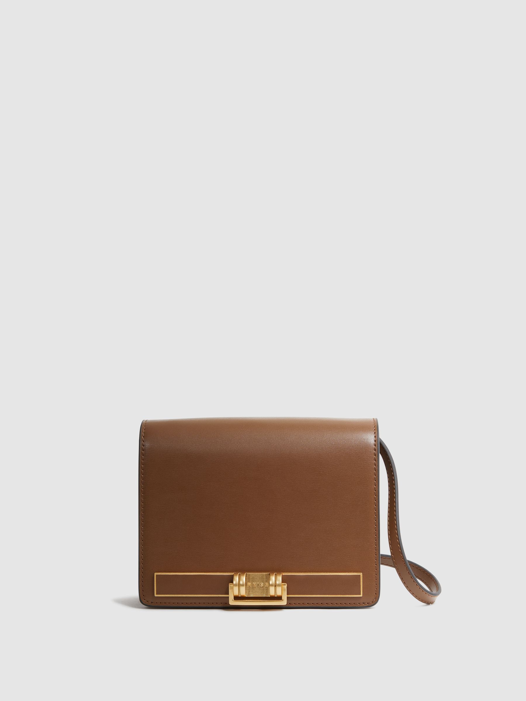 Suede Leather Shoulder Bag in Brown - Image 2 of 6