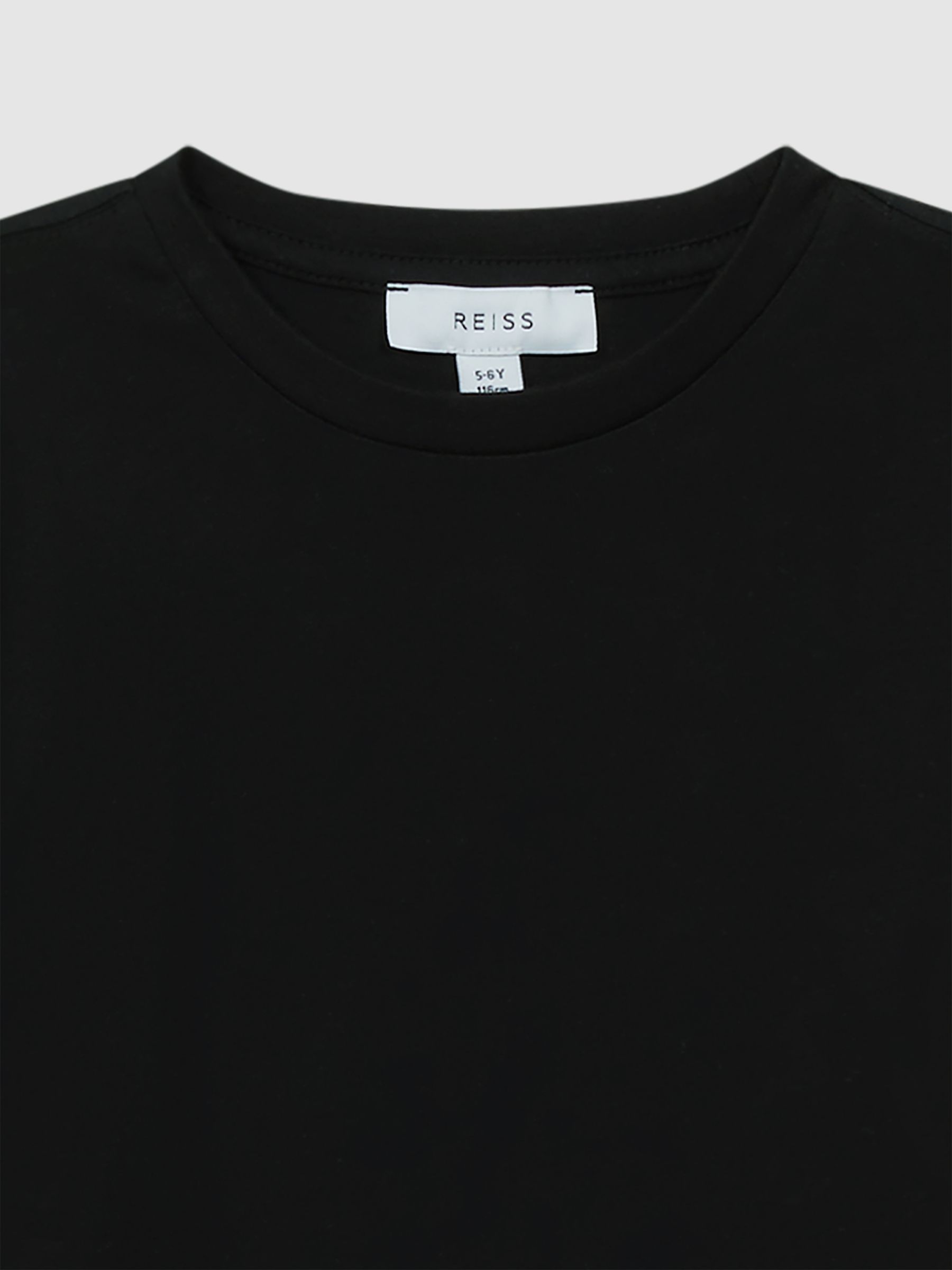 9-13 yrs Crew Neck T-Shirt in Black - Image 4 of 4