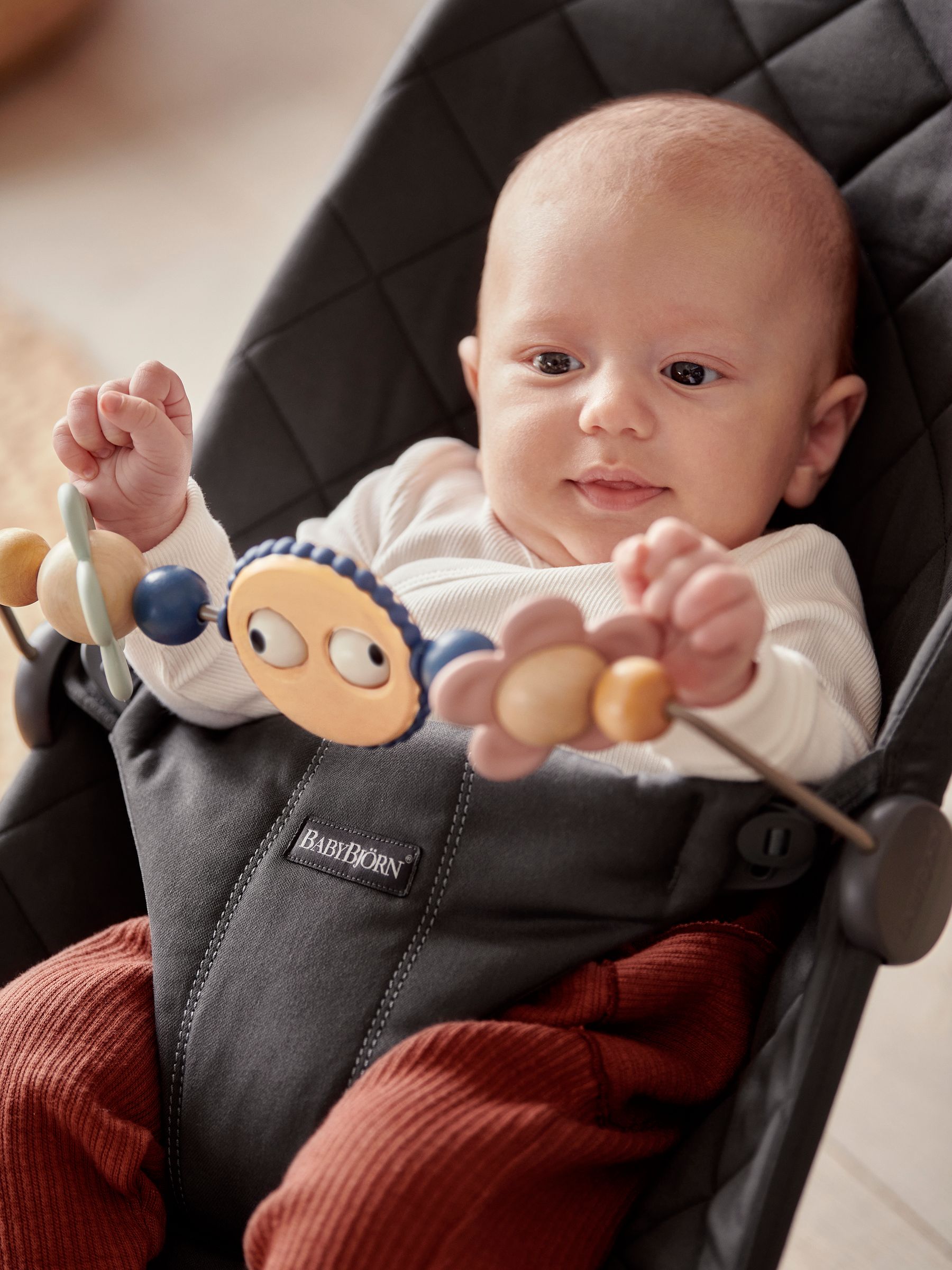 BabyBjörn Natural Toy for Bouncer Googly Eyes Pastels - Image 1 of 4