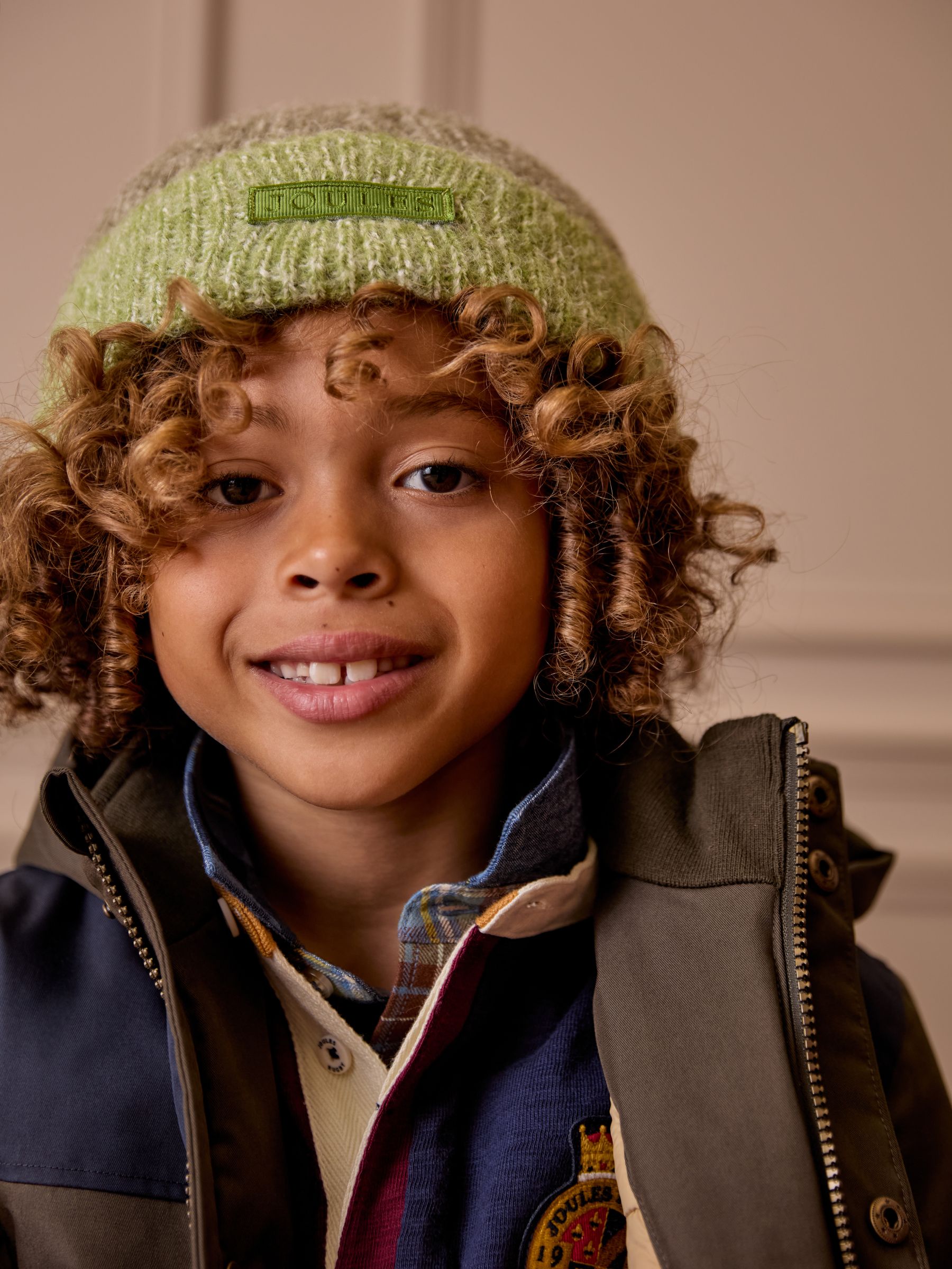 Kids' Wanderer Green Knitted Beanie Hat - Image 4 of 5