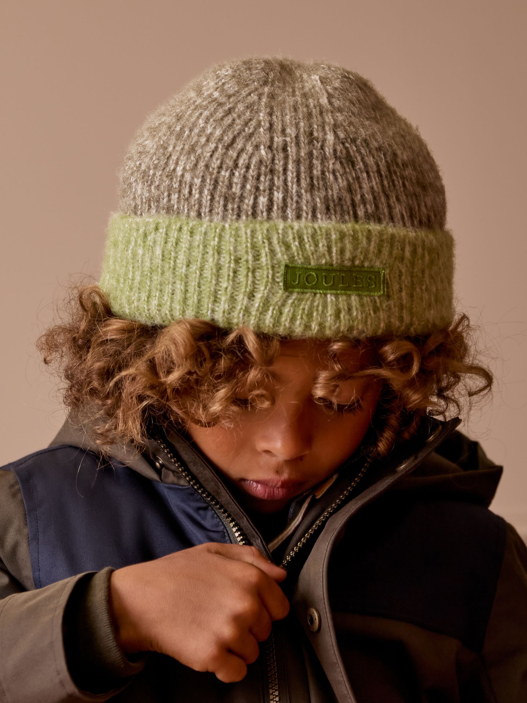 Kids' Wanderer Green Knitted Beanie Hat - Image 5 of 5