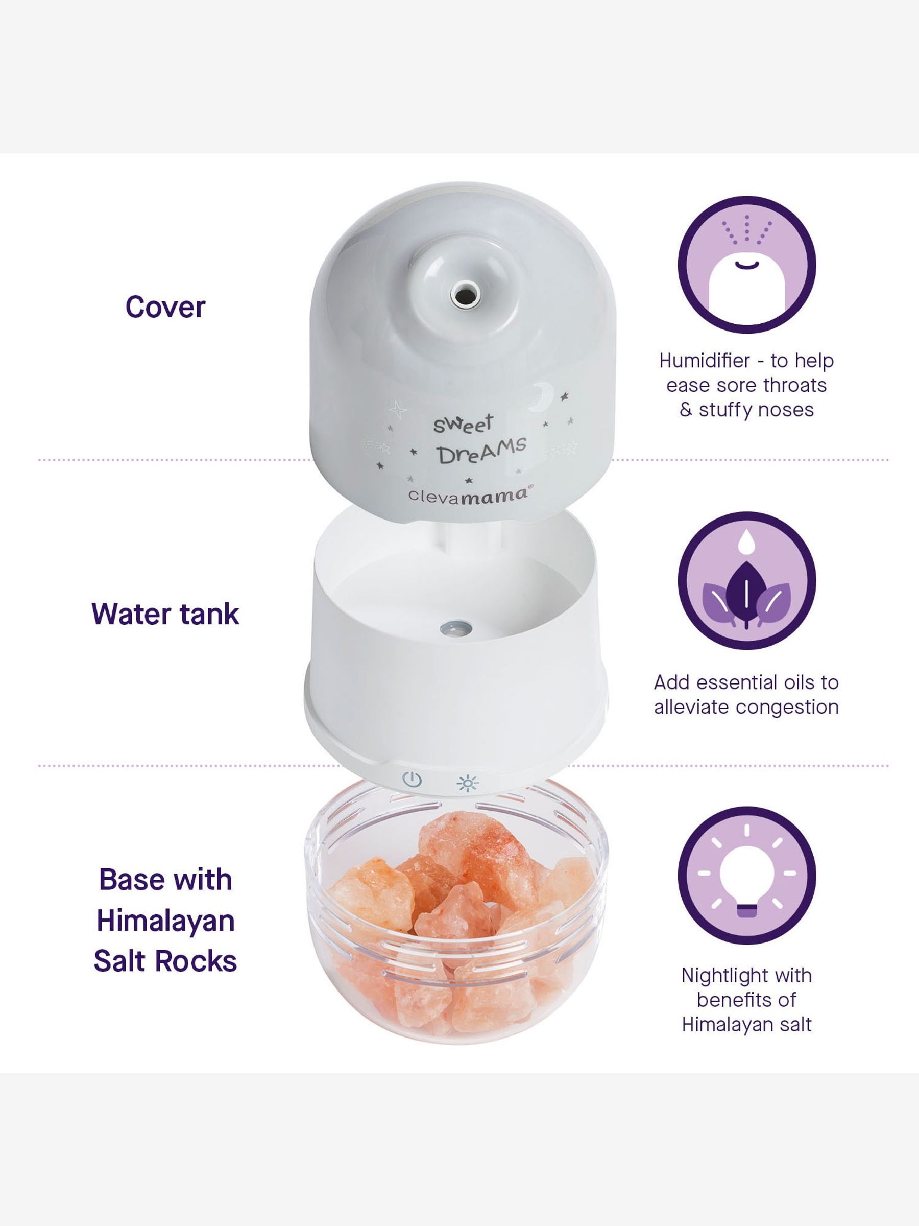 Clevamama ClevaPure Salt Lamp - Image 3 of 6