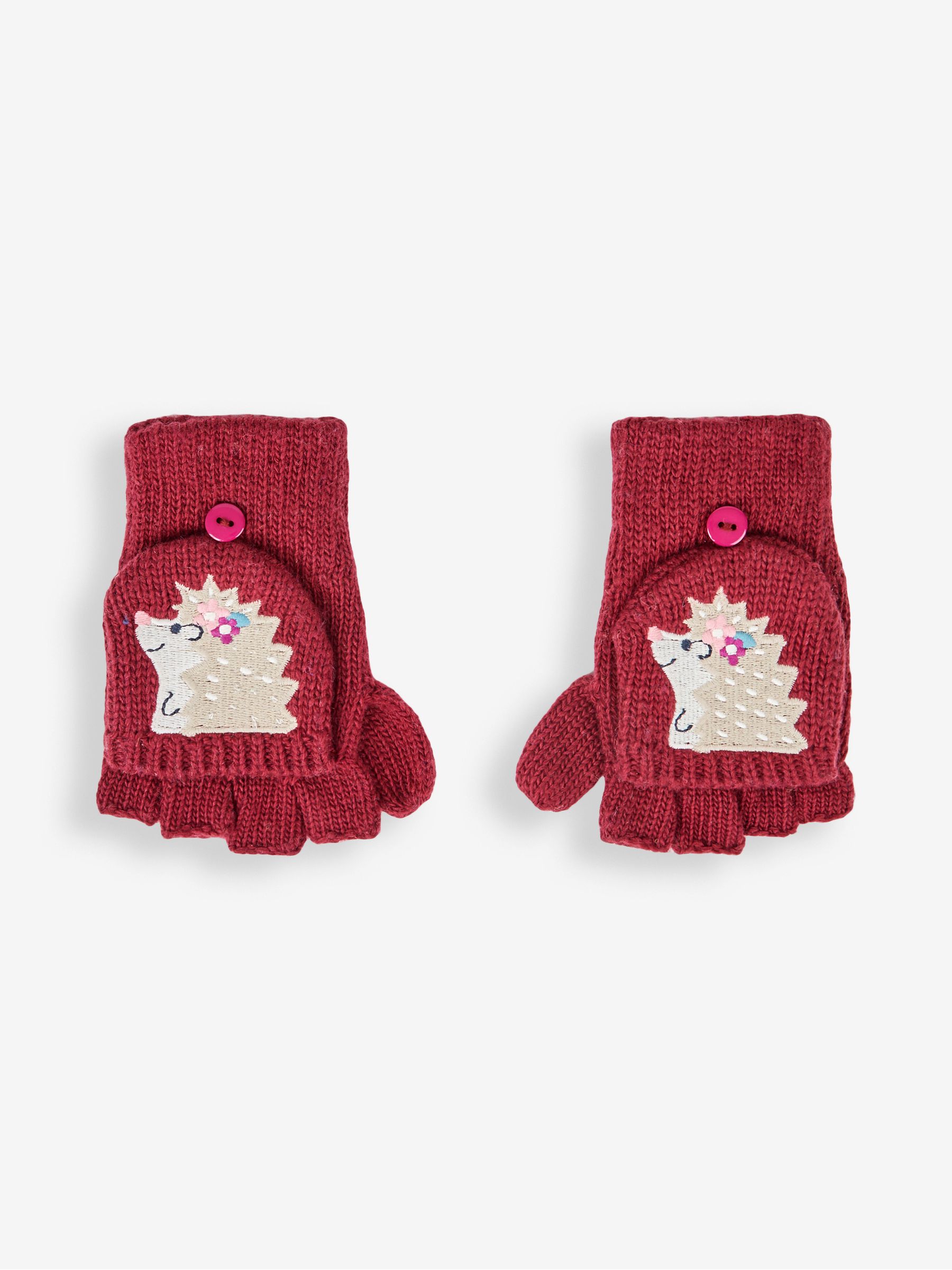 Berry Girls' Hedgehog Embroidered Gloves - Image 2 of 4