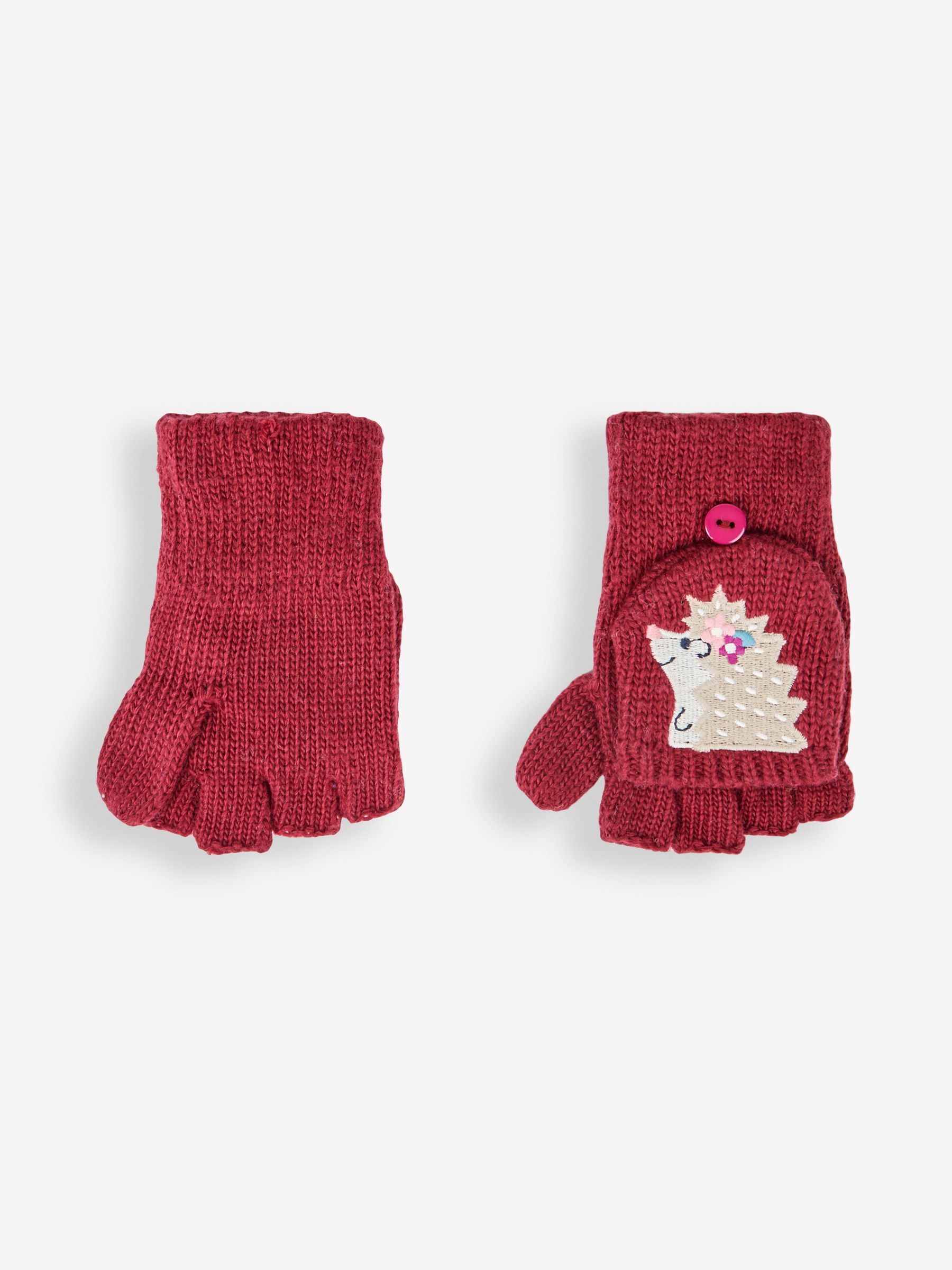 Berry Girls' Hedgehog Embroidered Gloves - Image 3 of 4