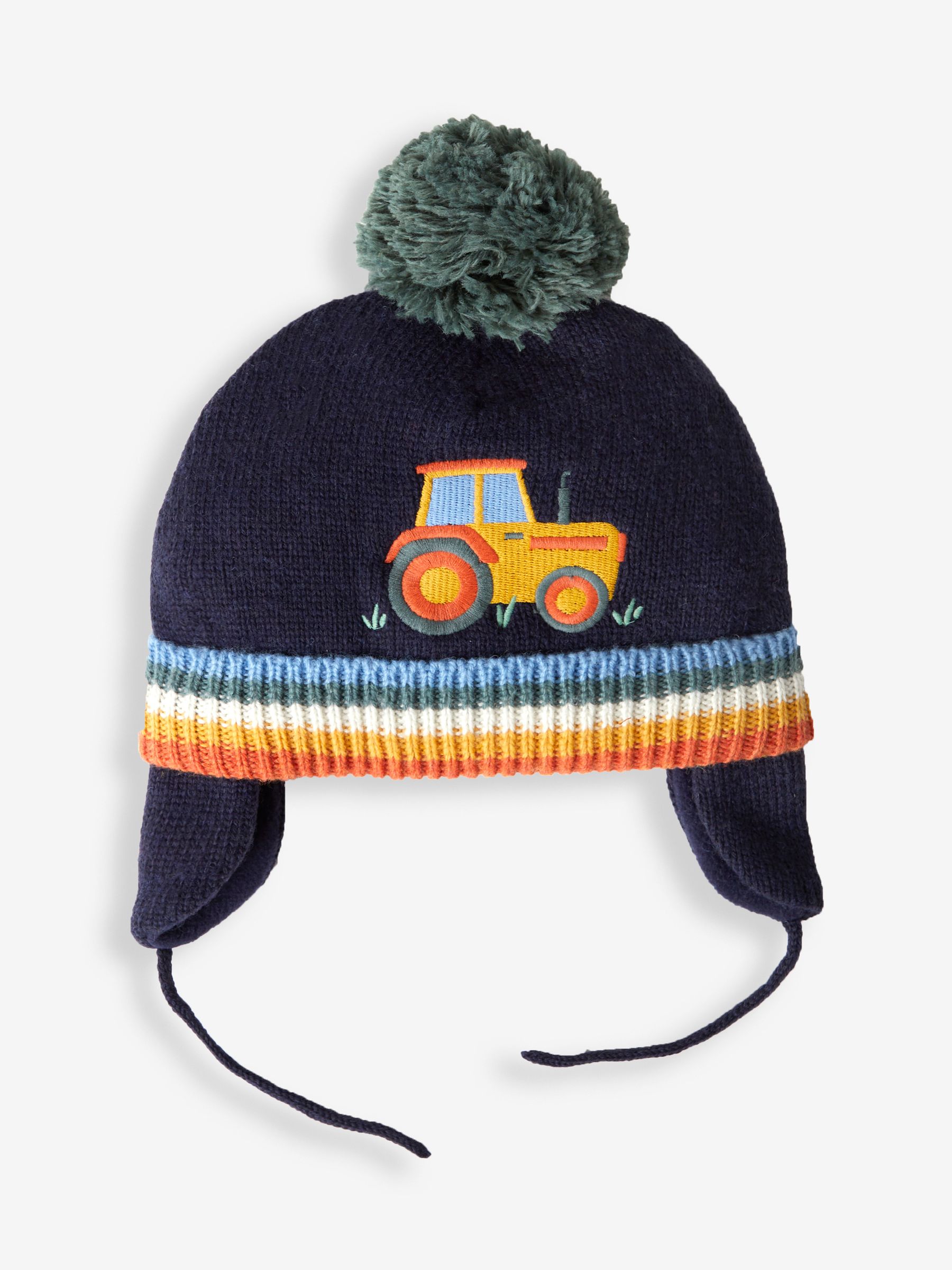 Navy Blue Appliqué Bobble Hat - Image 1 of 3