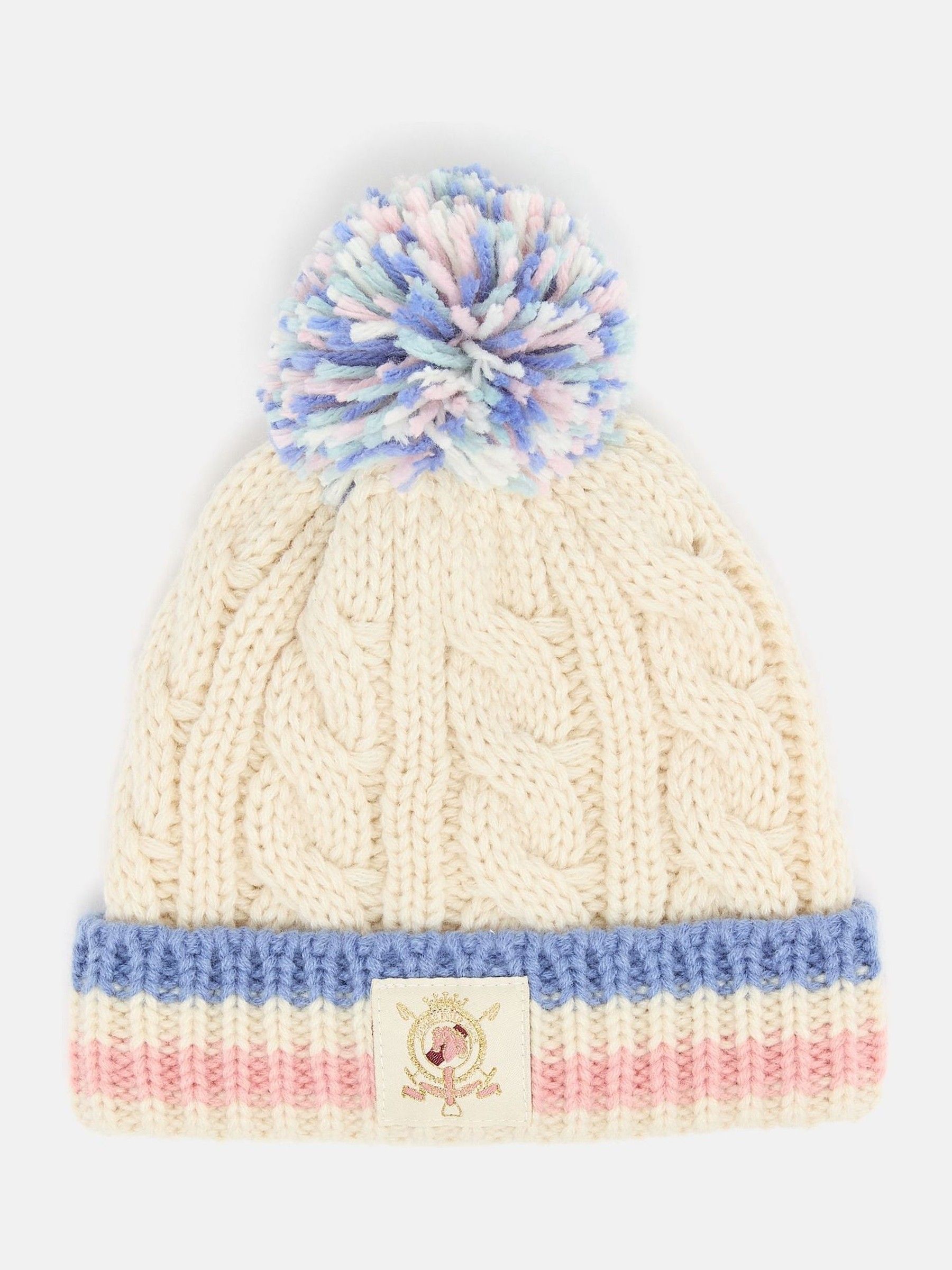 Girls' Hattie Cream Bobble Hat - Image 1 of 3