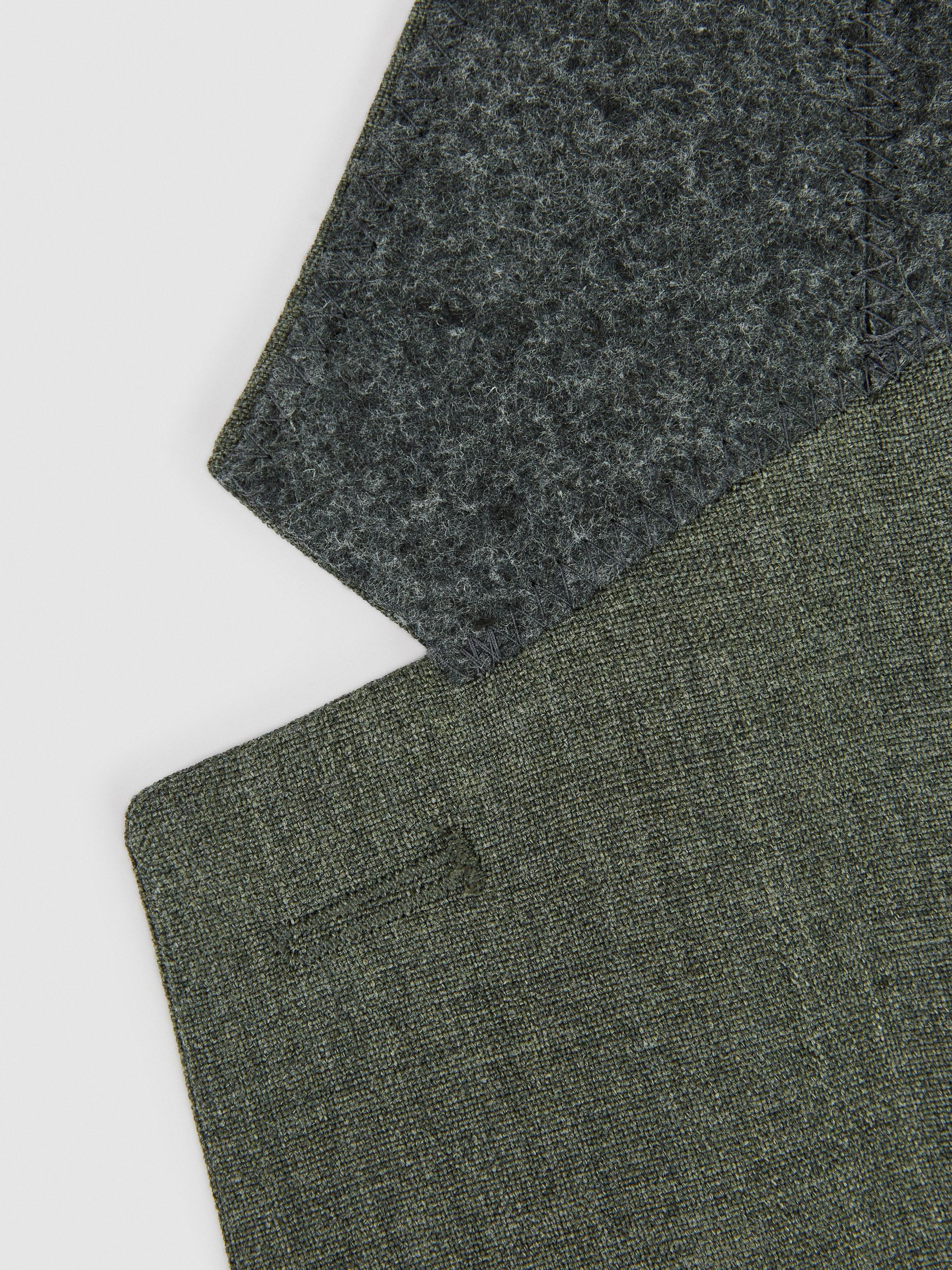 Single Breasted Slim Fit Wool Blazer in Green - Image 8 of 8