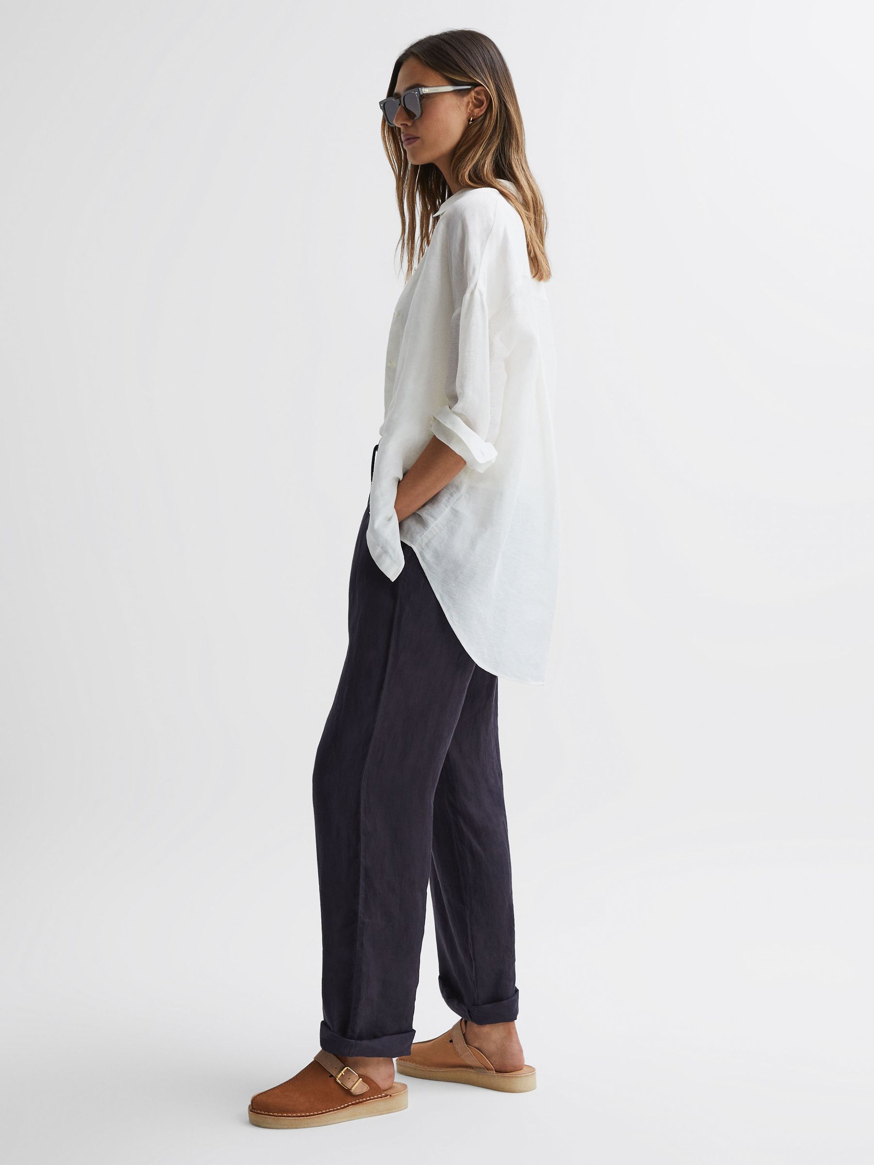 Clarks Originals Backless Suede Mules in Tan - Image 2 of 5