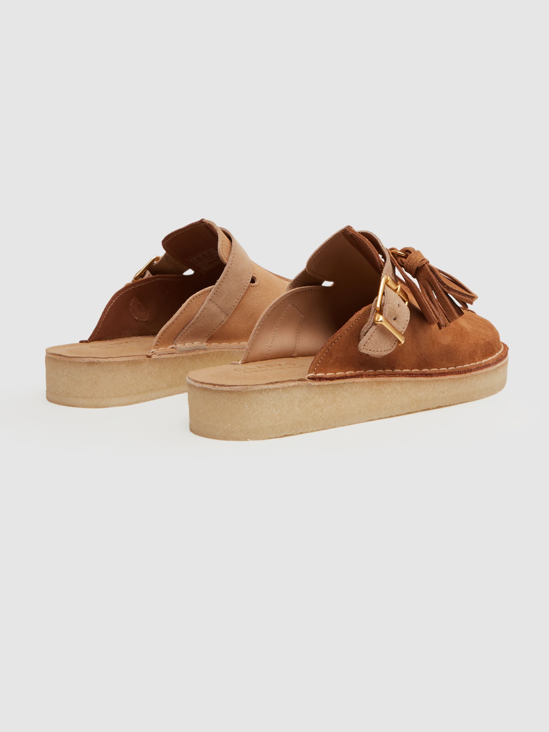 Clarks Originals Backless Suede Mules in Tan - Image 4 of 5