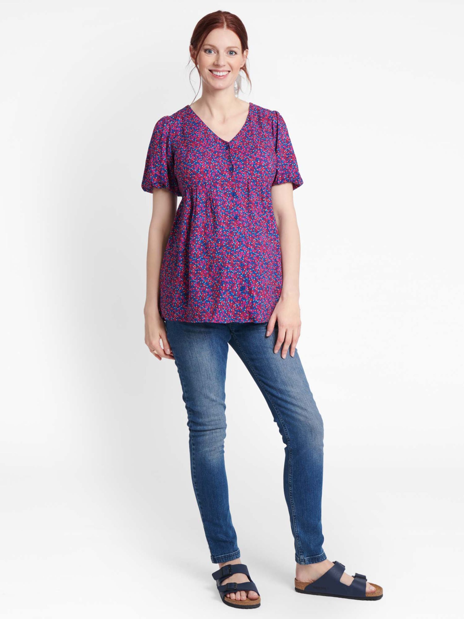 Pink Ditsy Print Maternity Blouse - Image 2 of 2