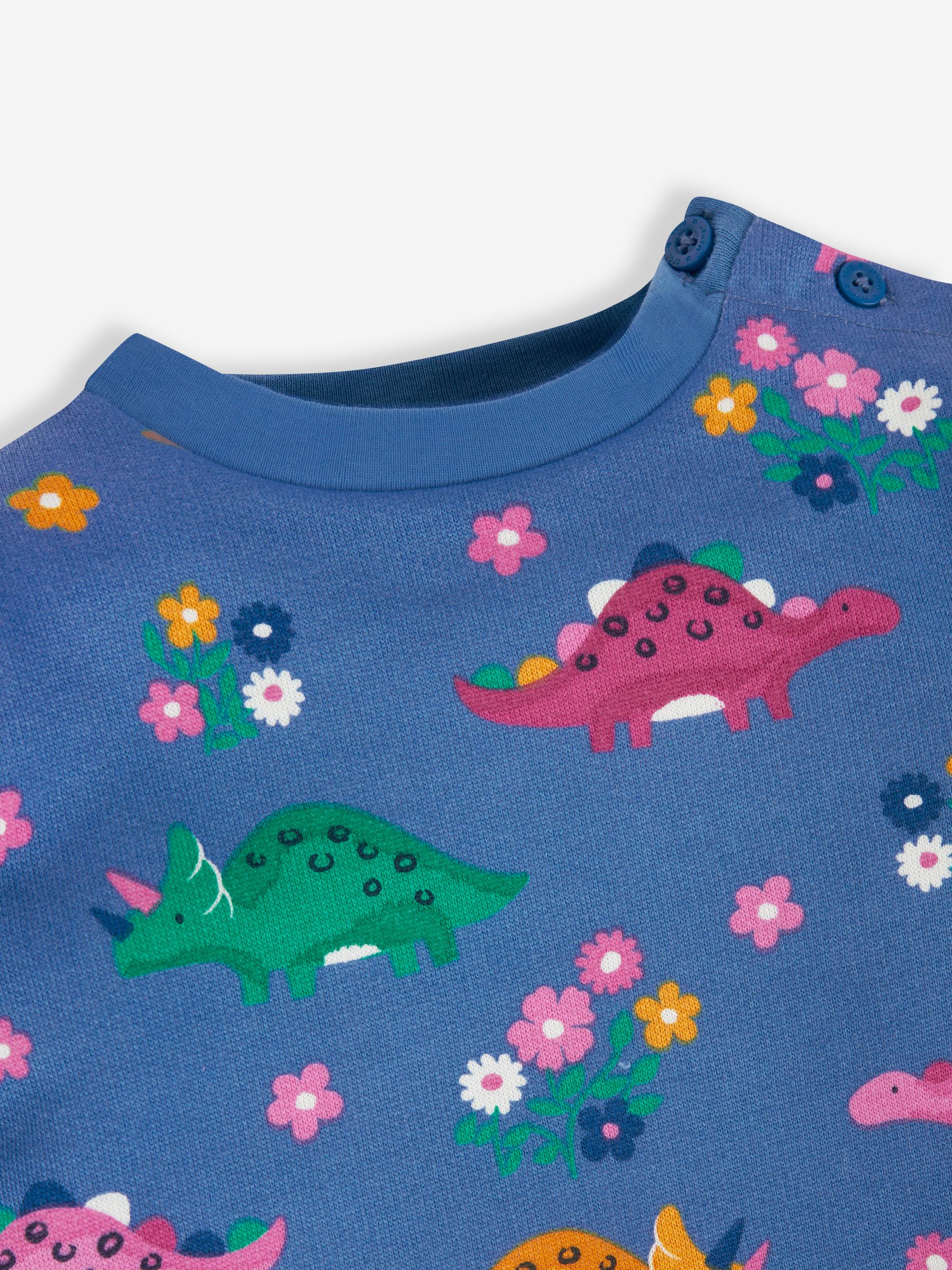 Blue Girls' Dino Sweatshirt - Image 2 of 2