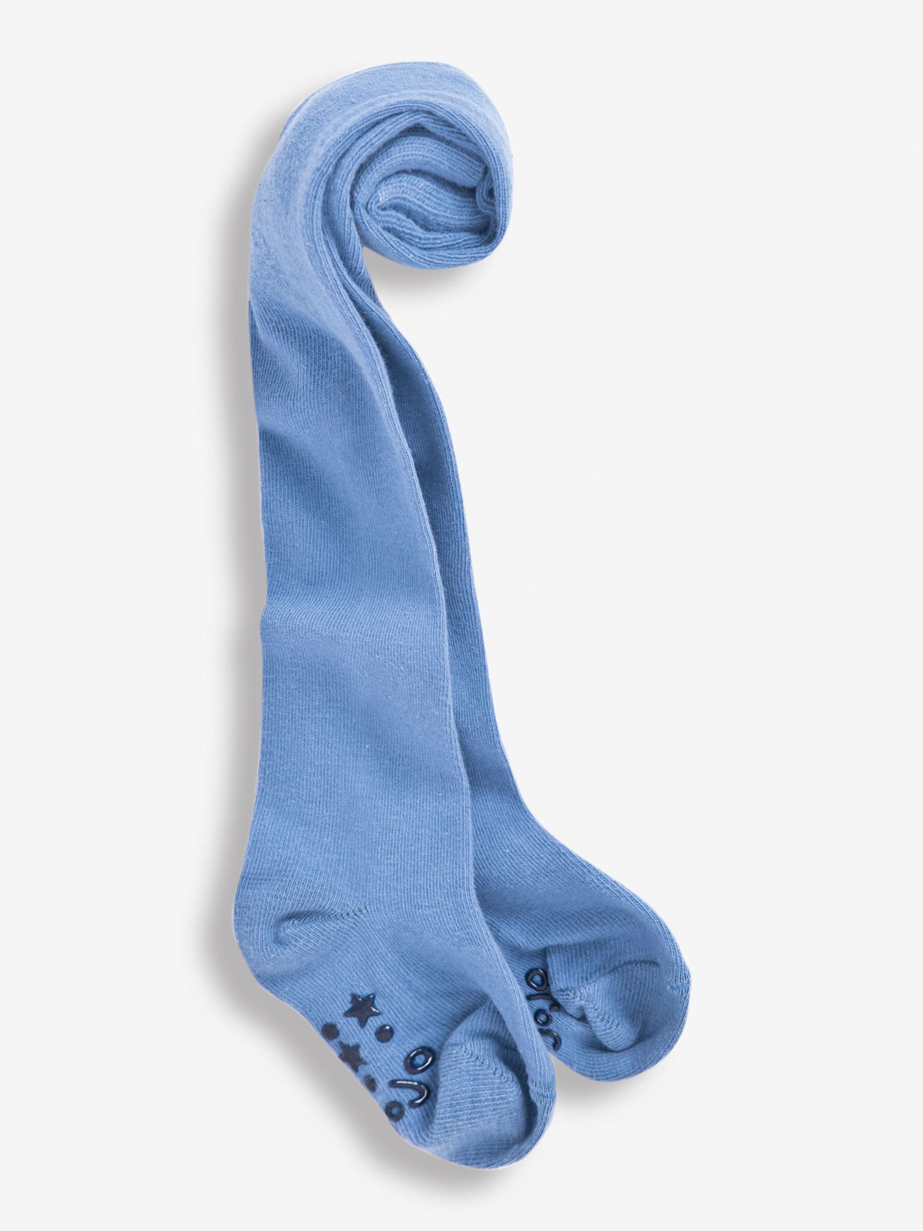 China Blue Cotton Rich Plain Tights - Image 1 of 1