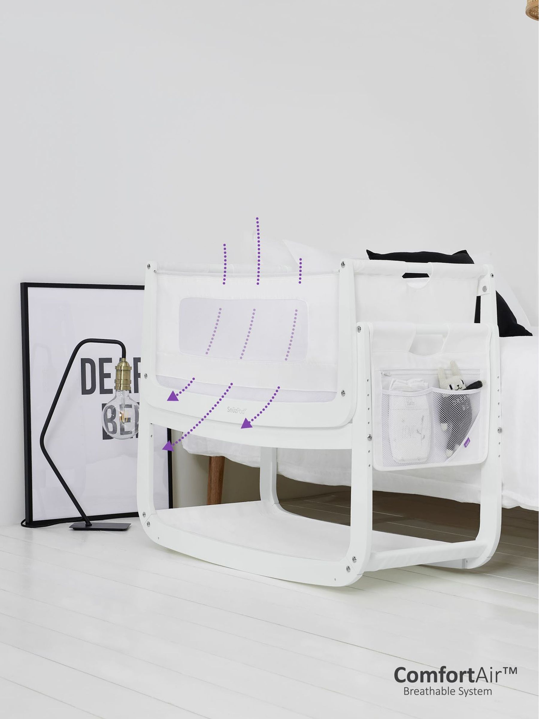 SnuzPod 4 Bedside Crib - Image 4 of 8