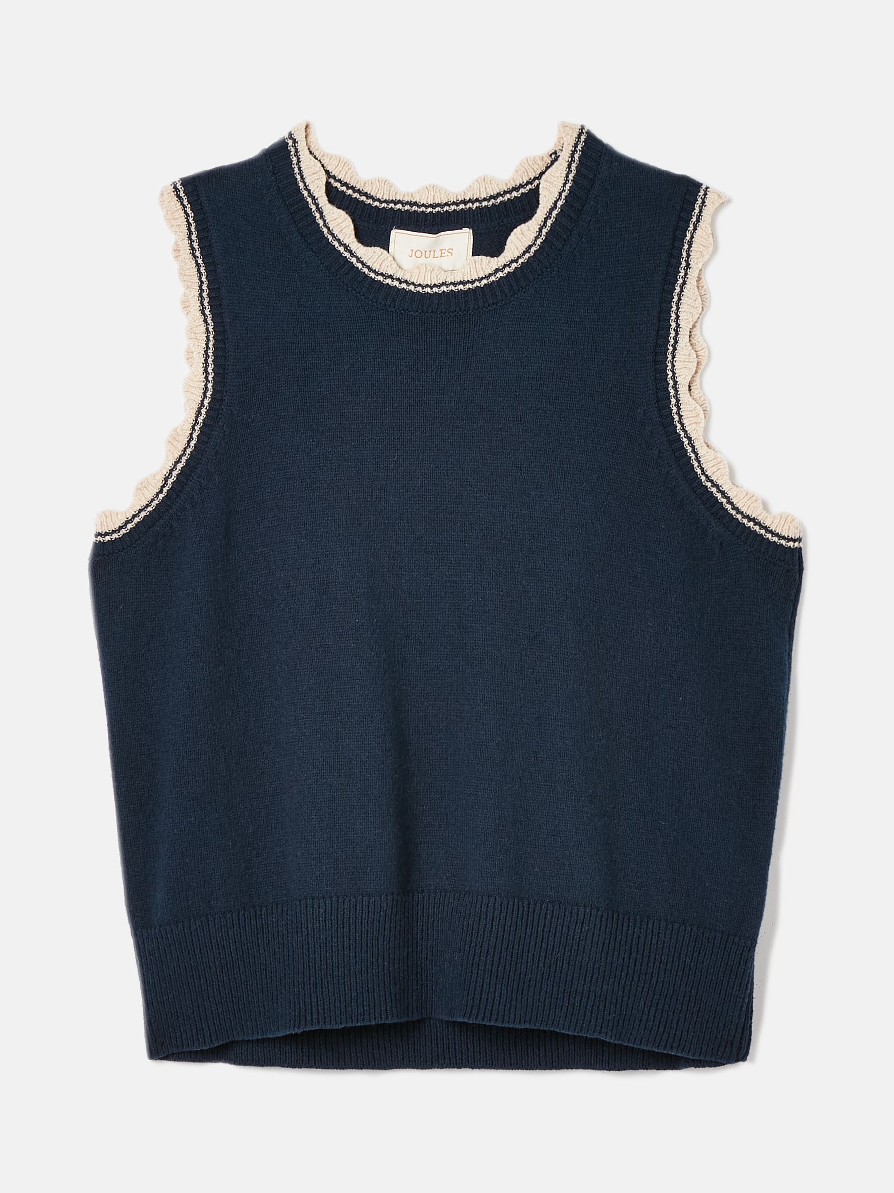 Claudette Navy Knitted Tank Top - Image 7 of 7