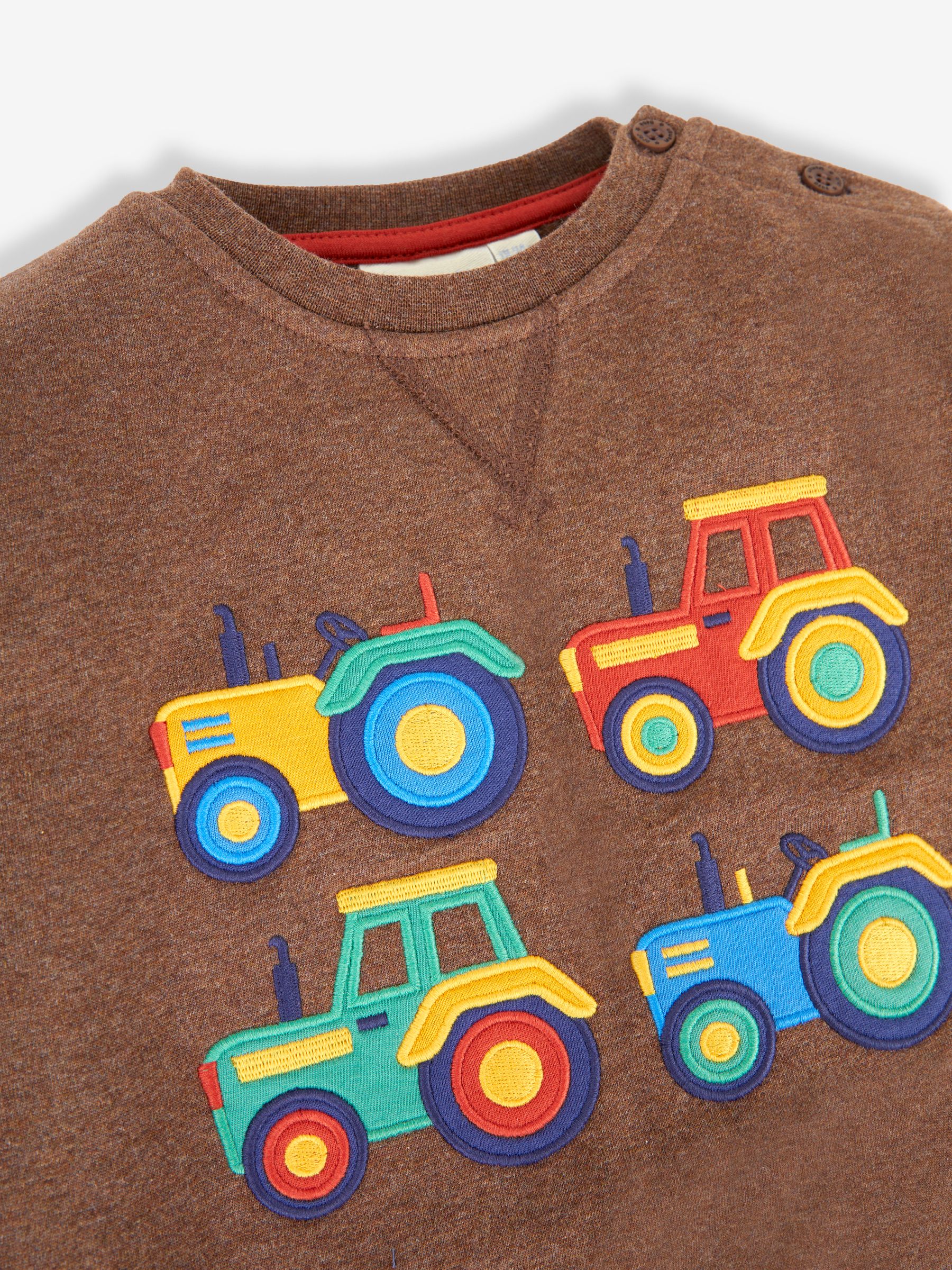 Marl Brown Tractor Tractor Appliqué Sweatshirt - Image 2 of 2