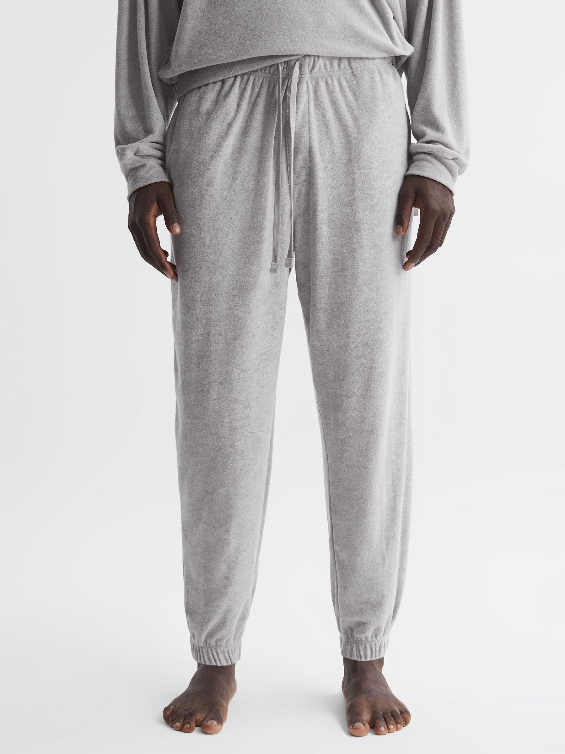 Calvin Klein Underwear Terry Towelling Drawstring Joggers in Grey - Image 1 of 6