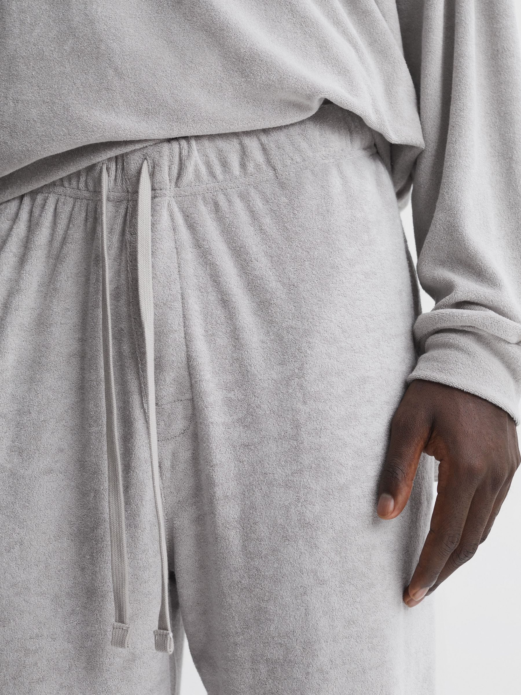 Calvin Klein Underwear Terry Towelling Drawstring Joggers in Grey - Image 4 of 6