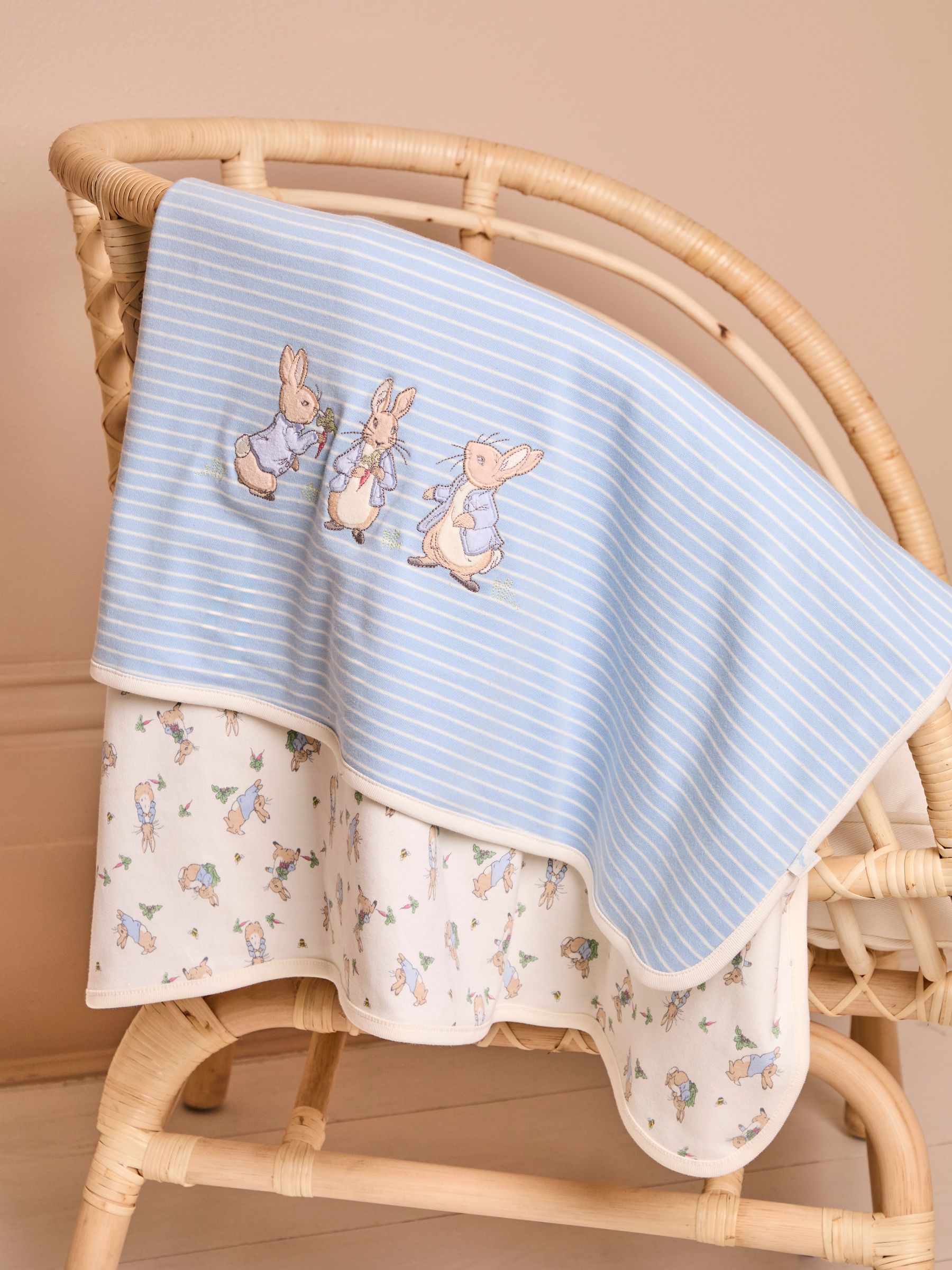 Jersey Cotton Embroidered Bunny Set Jersey Cotton Embroidered Bunny Set