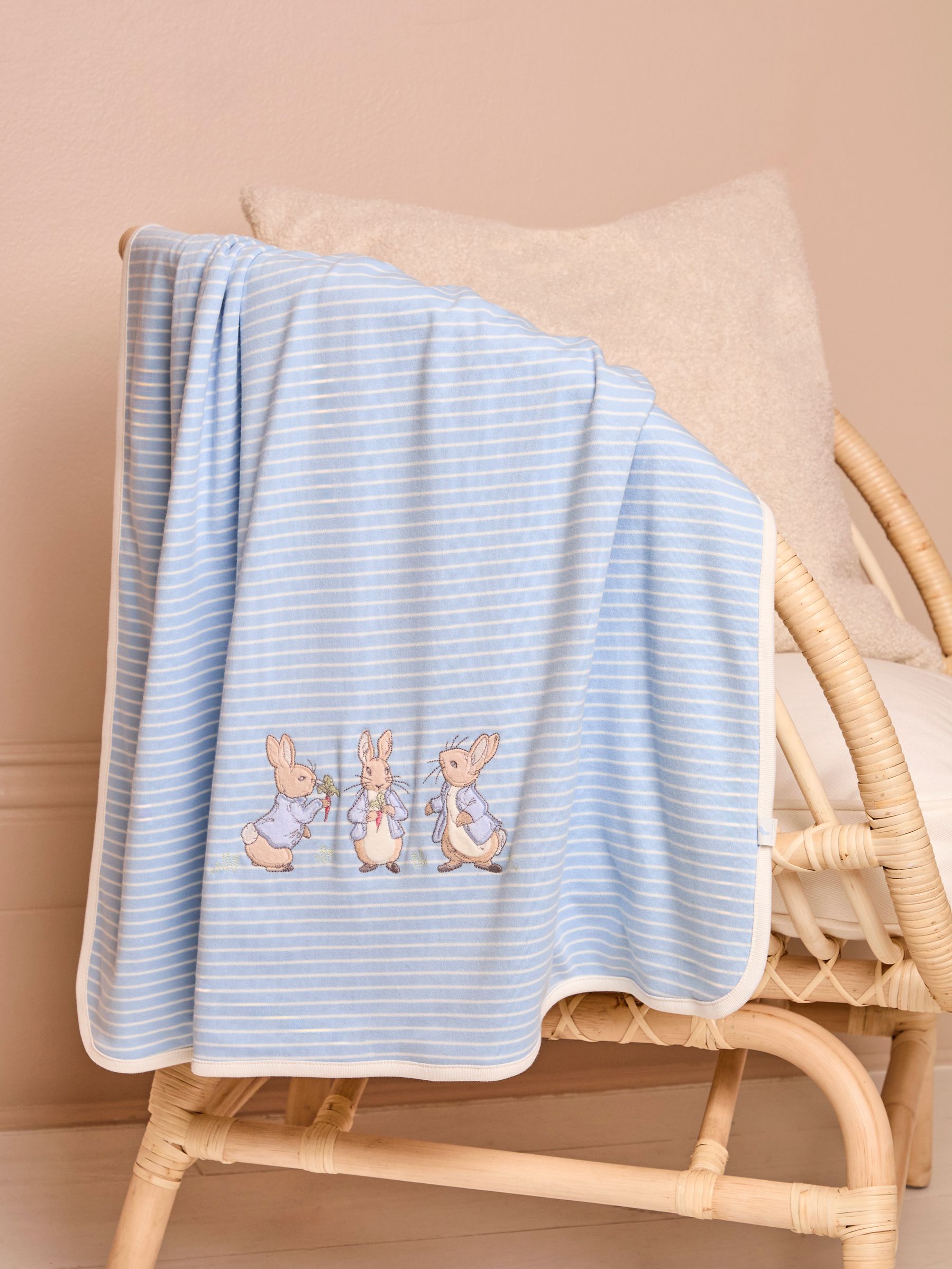 Peter Rabbit Print Reversible Jersey Shawl - Image 2 of 4