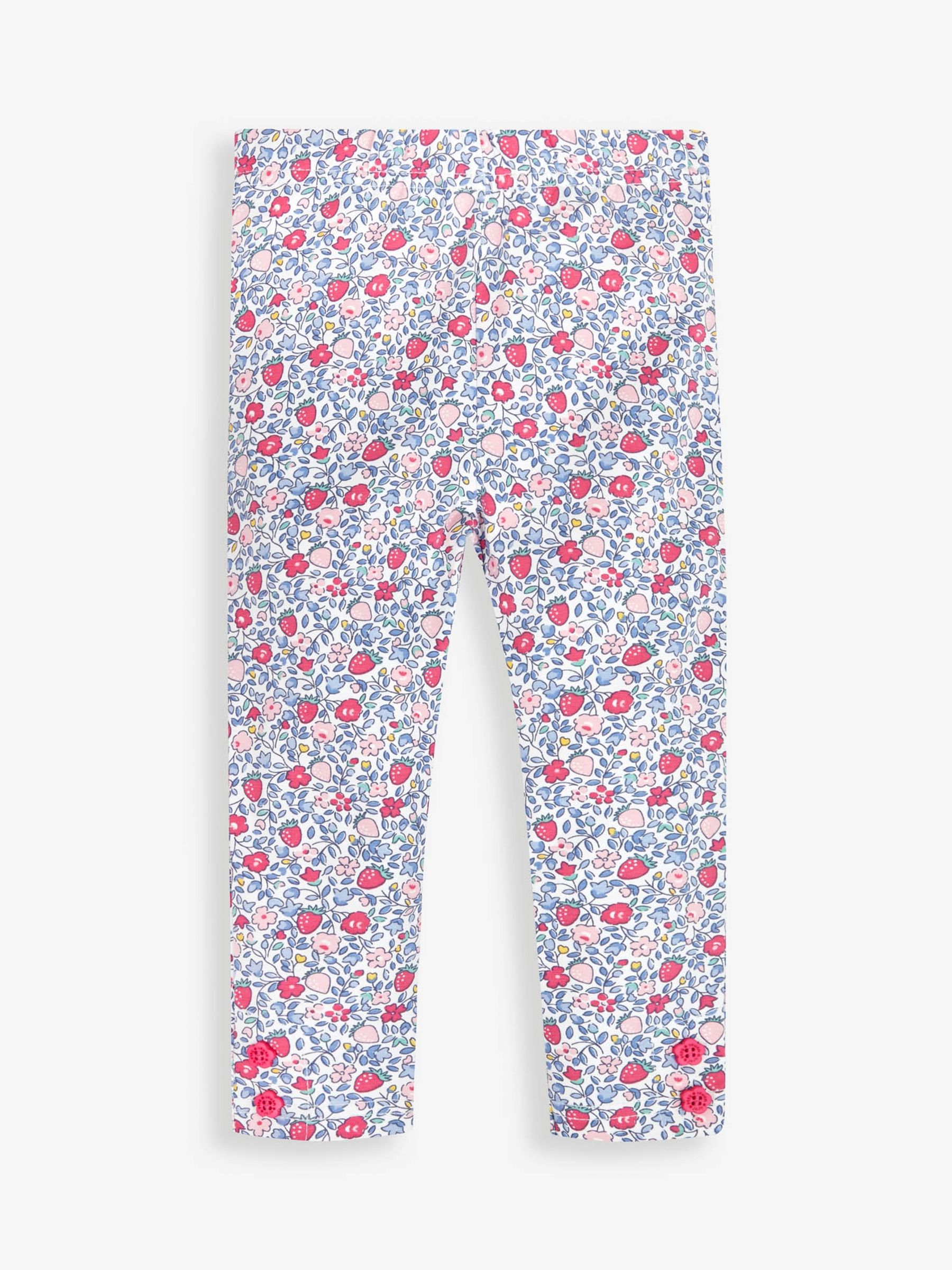 Pink 2-Pack Strawberry Ditsy Print & Fuchsia Leggings - Image 2 of 5