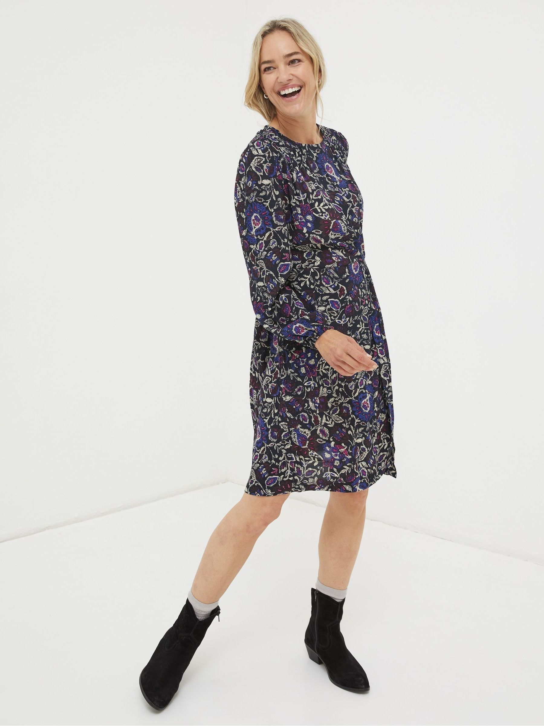 Black Annie Inspirit Floral Dress - Image 1 of 4