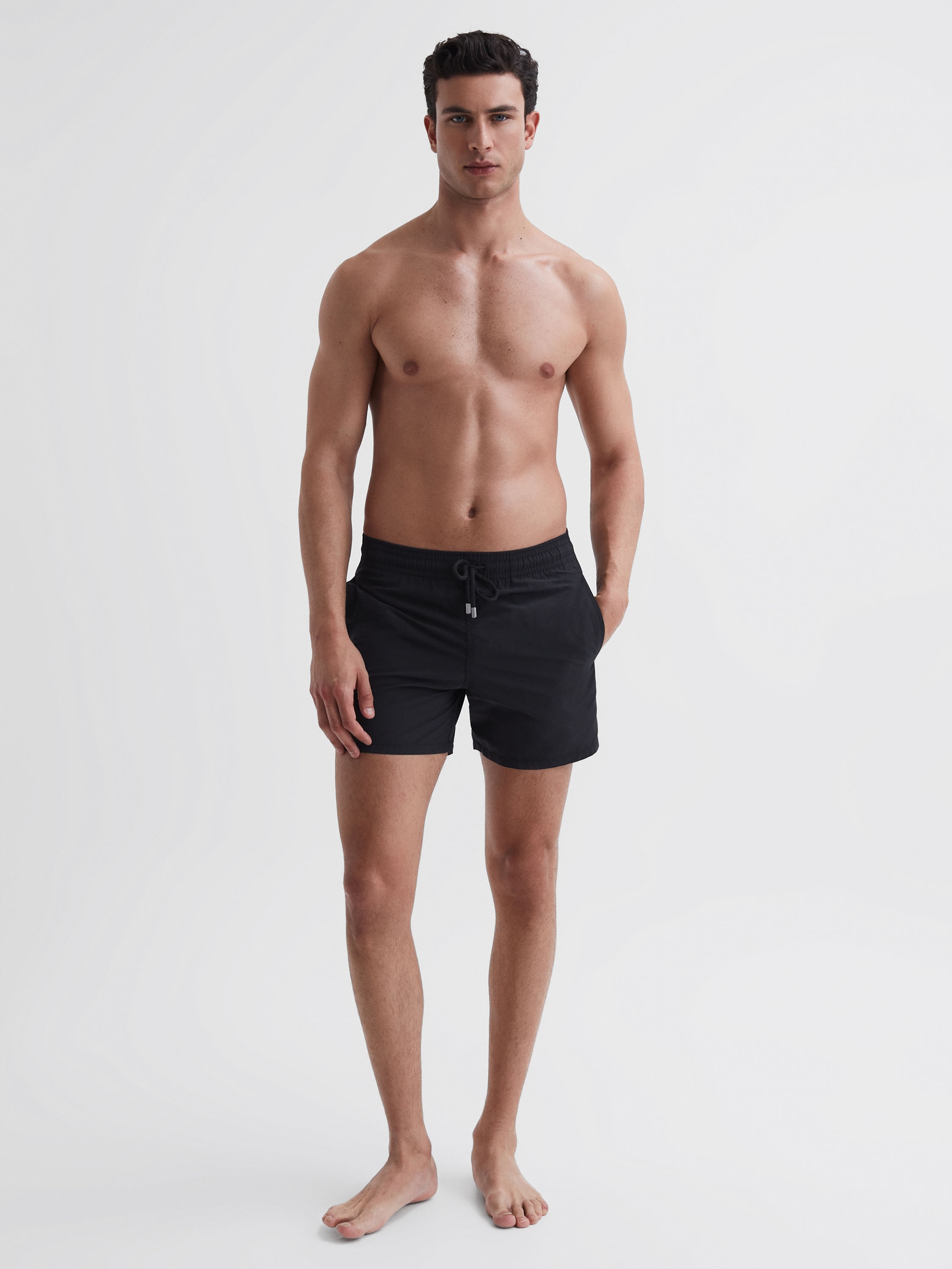 Vilebrequin Plain Swim Shorts in Black - Image 1 of 5 Vilebrequin Plain Swim Shorts in Black - Image 1 of 5