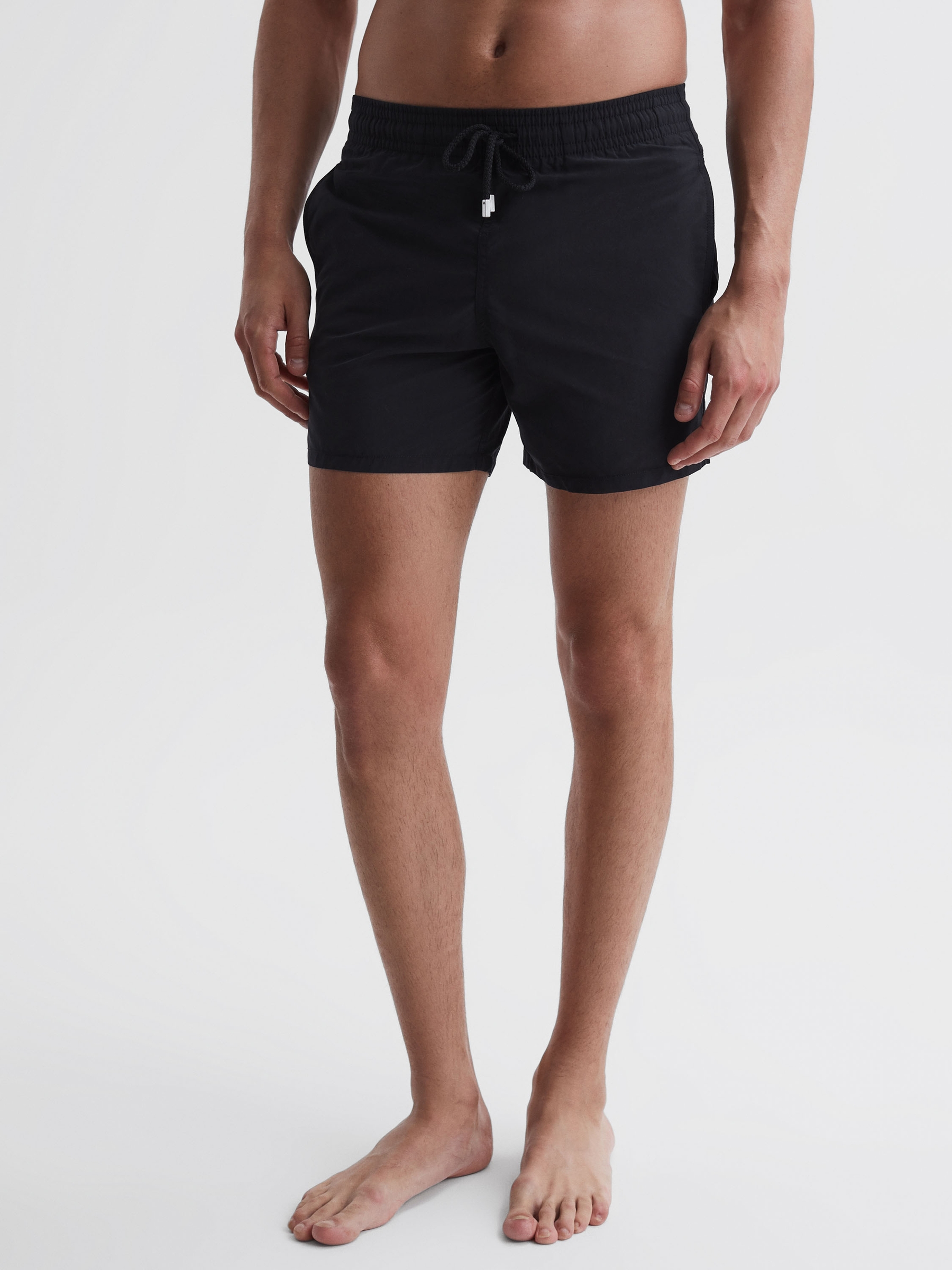 Vilebrequin Plain Swim Shorts in Black - Image 3 of 5