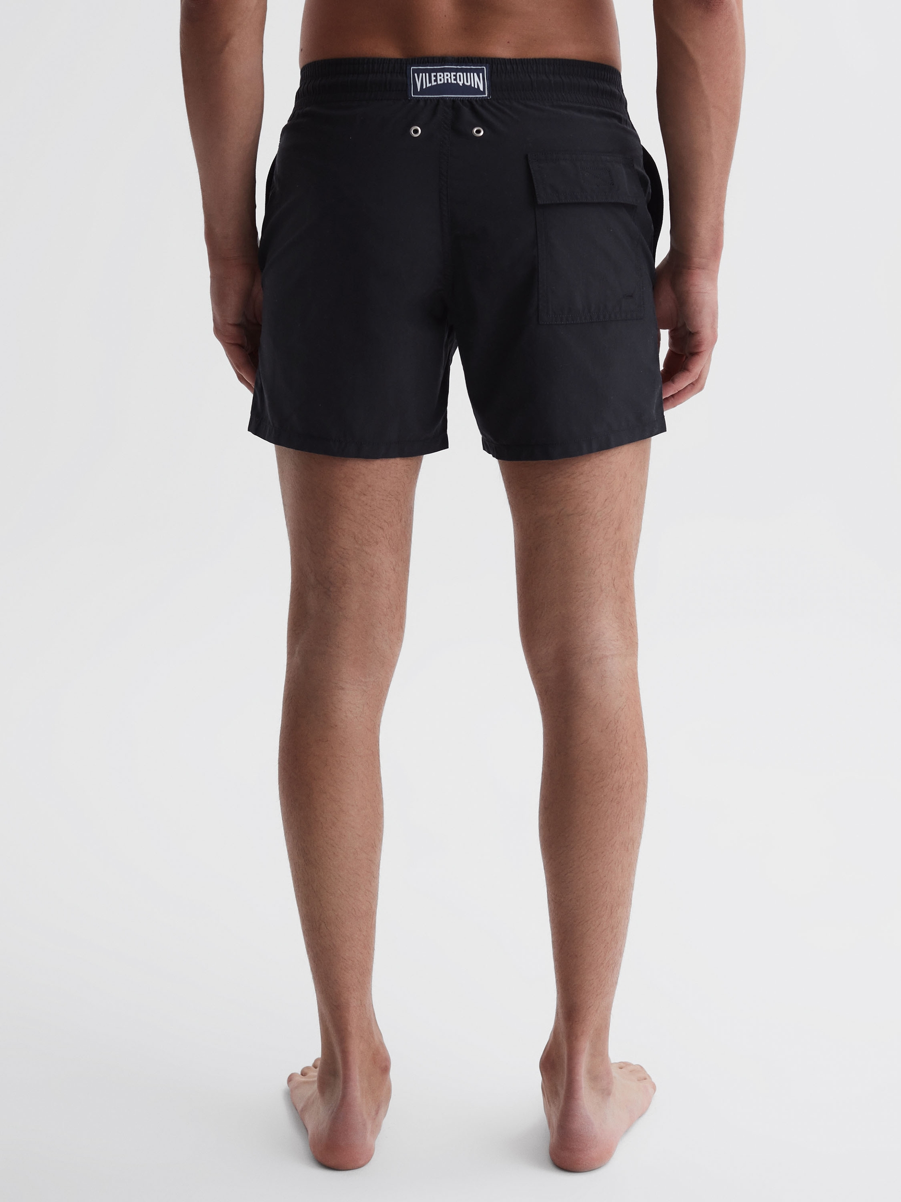 Vilebrequin Plain Swim Shorts in Black - Image 4 of 5