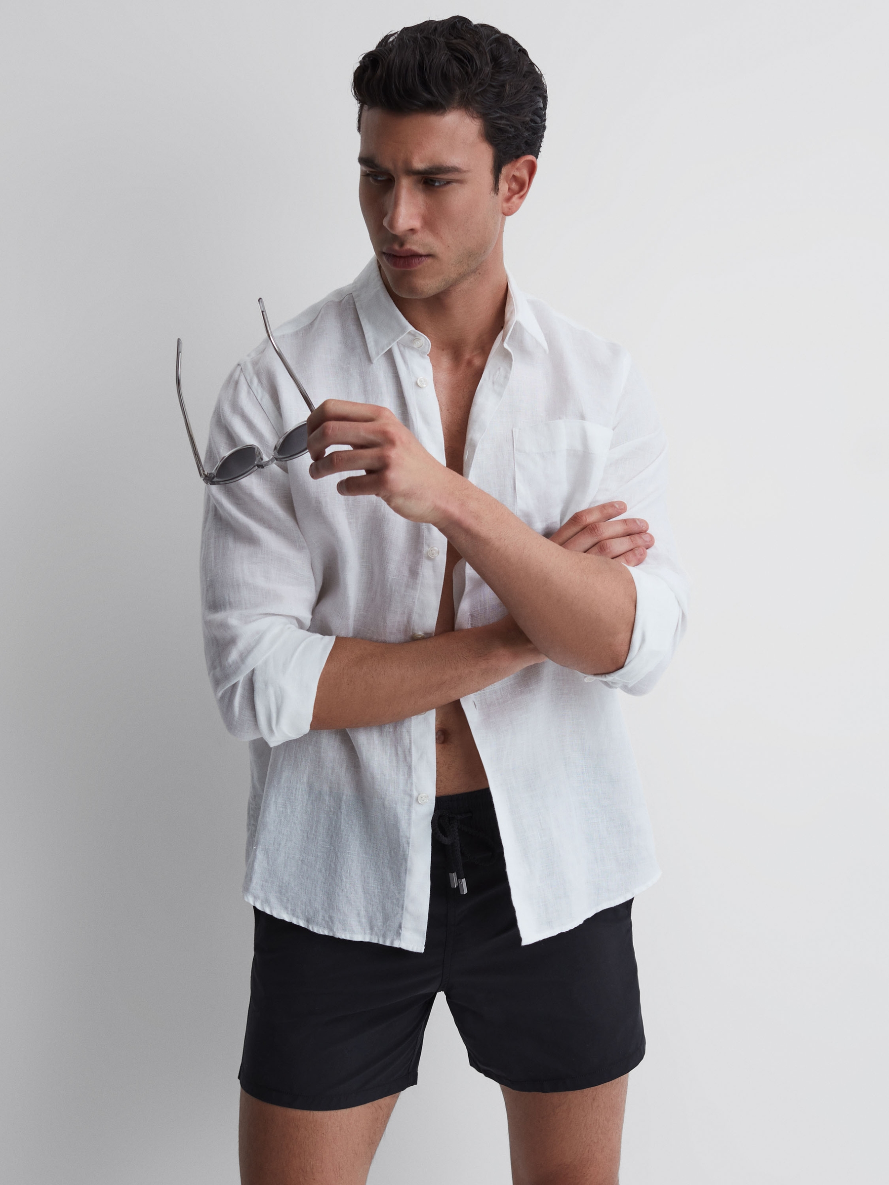 Vilebrequin Plain Swim Shorts in Black - Image 5 of 5