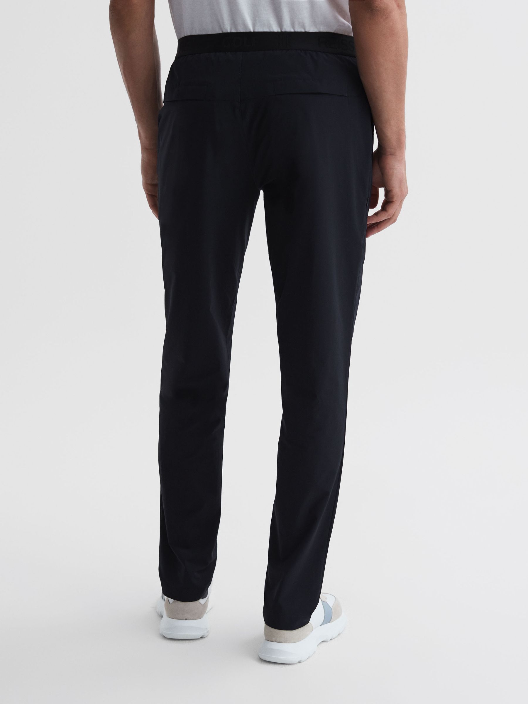 Elasticated Waistband Trousers in Navy - Image 5 of 7