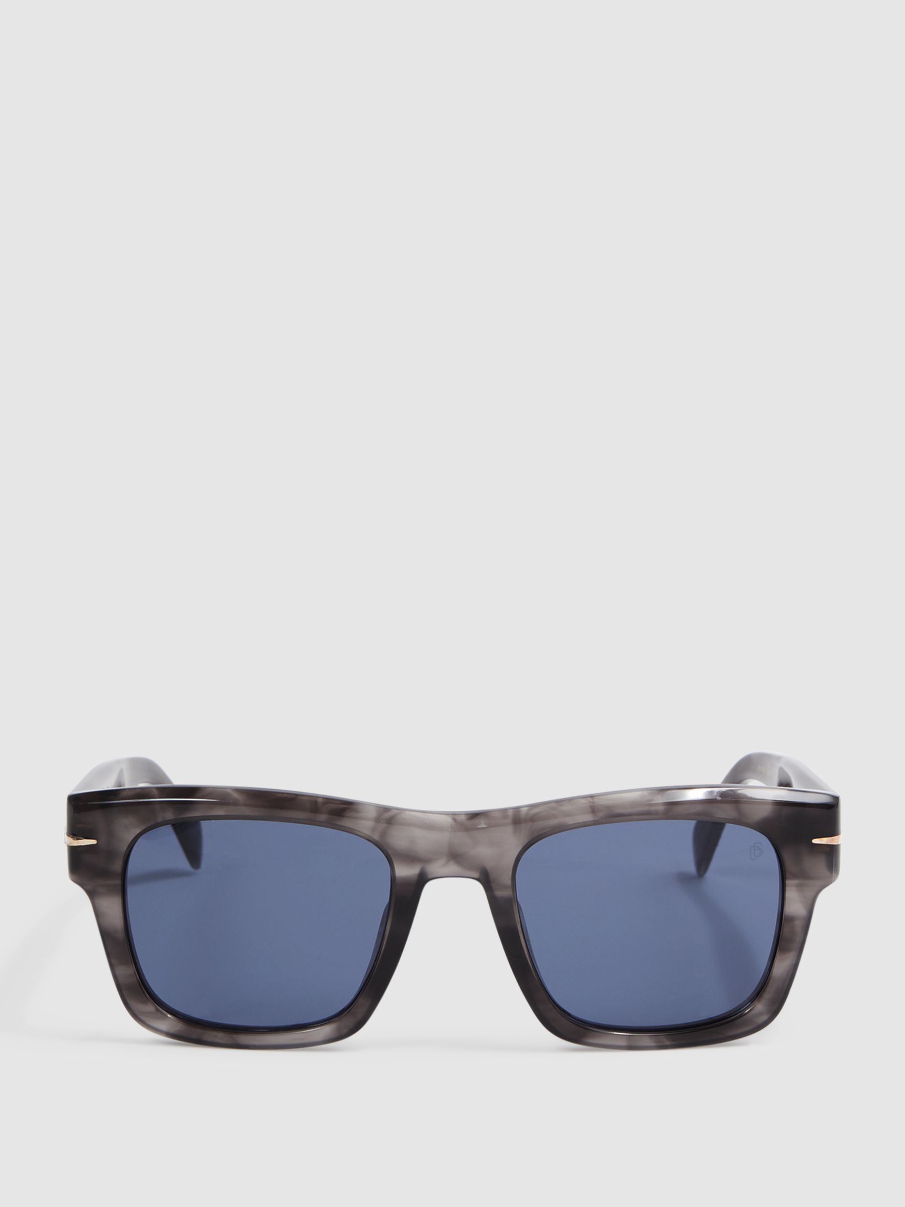Eyewear by David Beckham Squared Mottled Sunglasses in Grey - Image 1 of 1