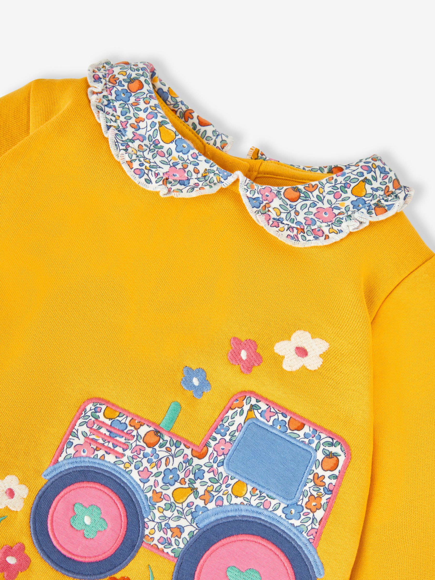 Mustard Tractor Appliqué Sweatshirt & Leggings Set - Image 4 of 5